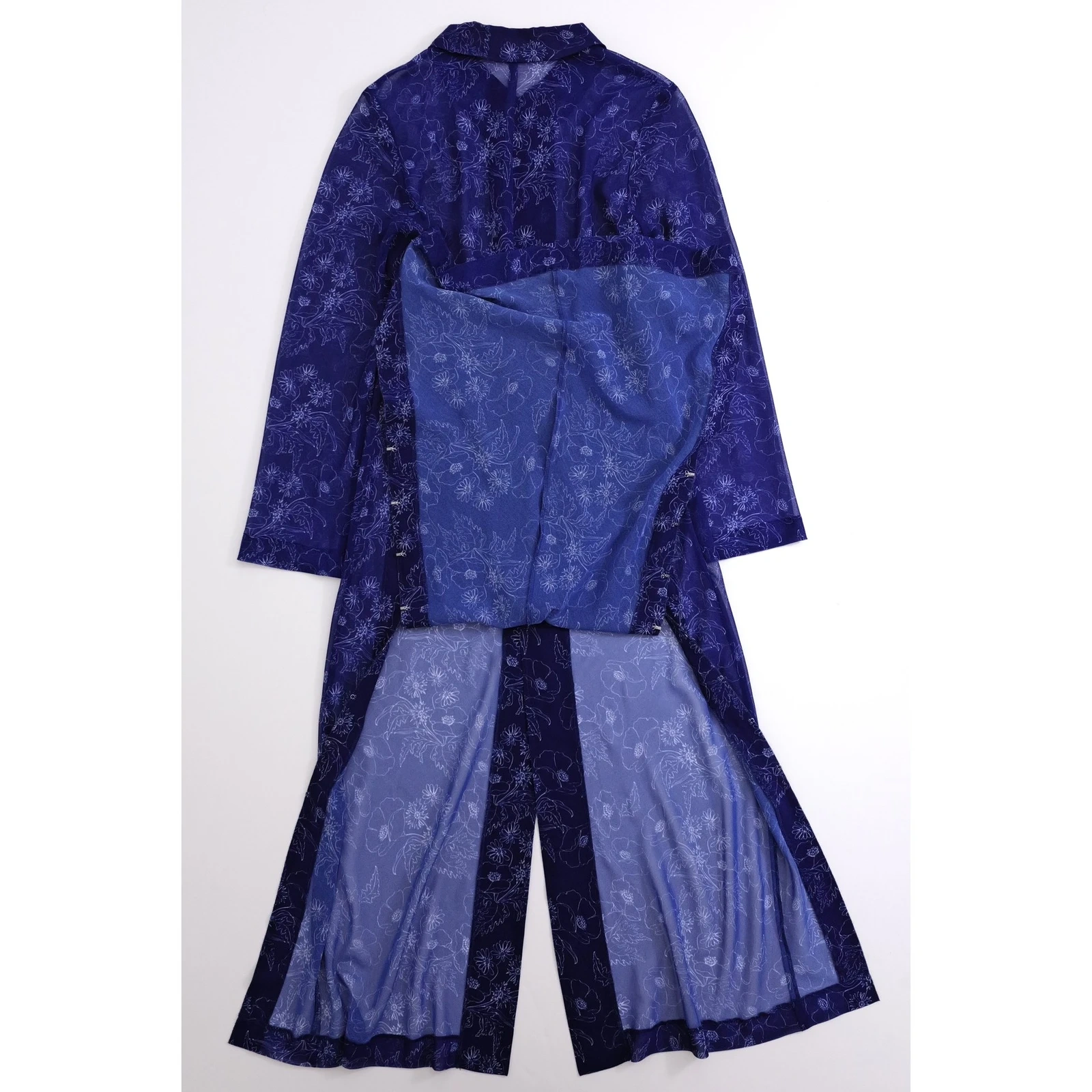 COMME DES GARÇONS Robe longue Marine vintage, passéist — photo 14