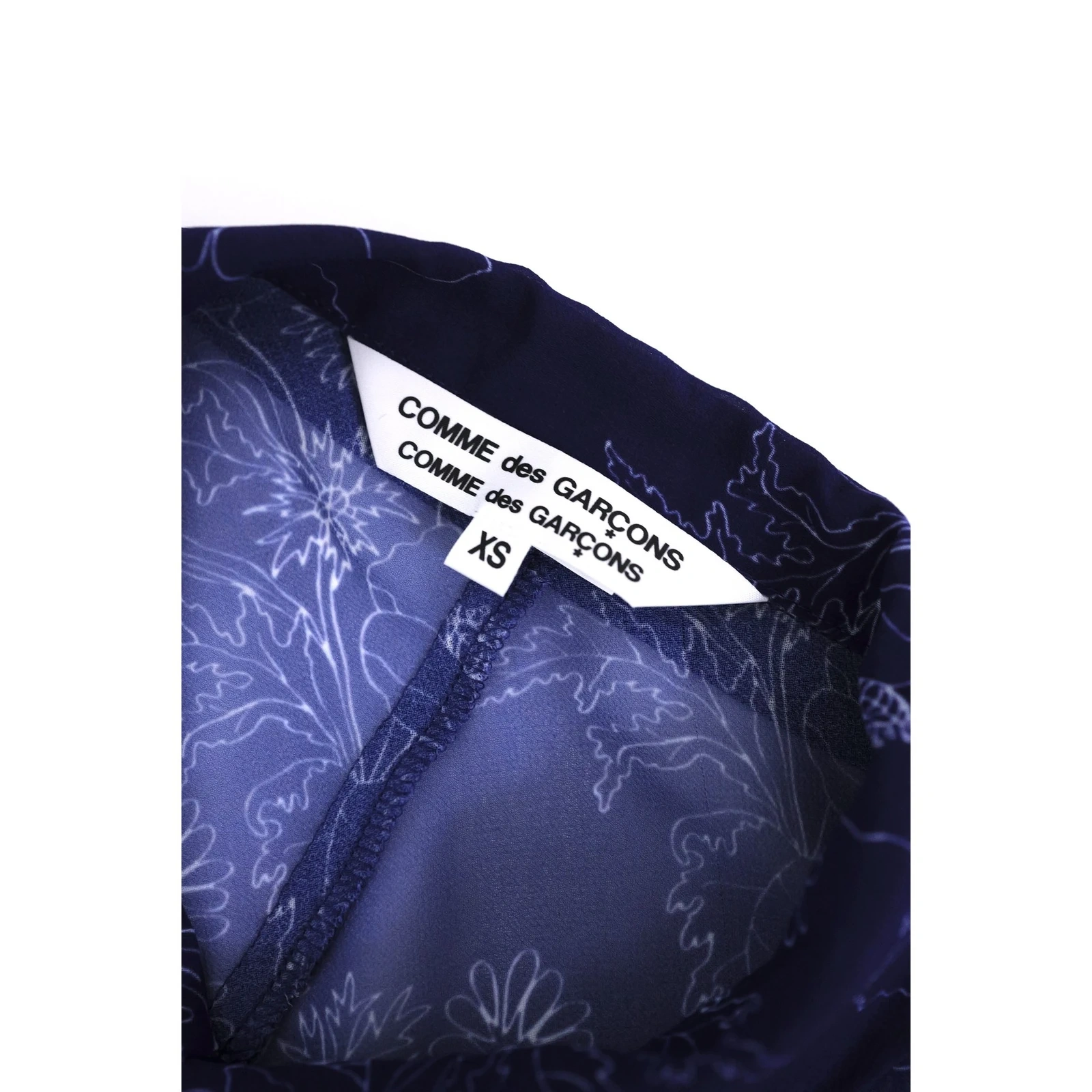 COMME DES GARÇONS Robe longue Marine vintage, passéist — photo 4