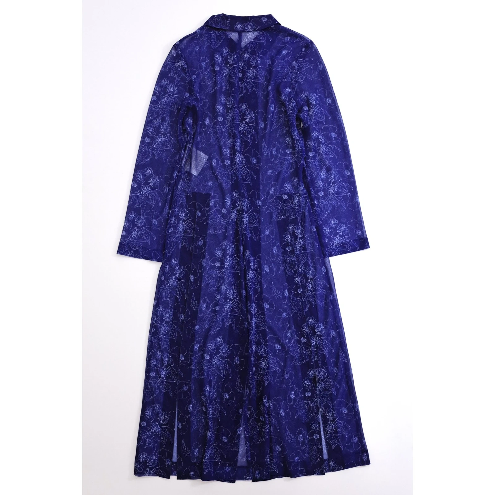 COMME DES GARÇONS Robe longue Marine vintage, passéist — photo 9