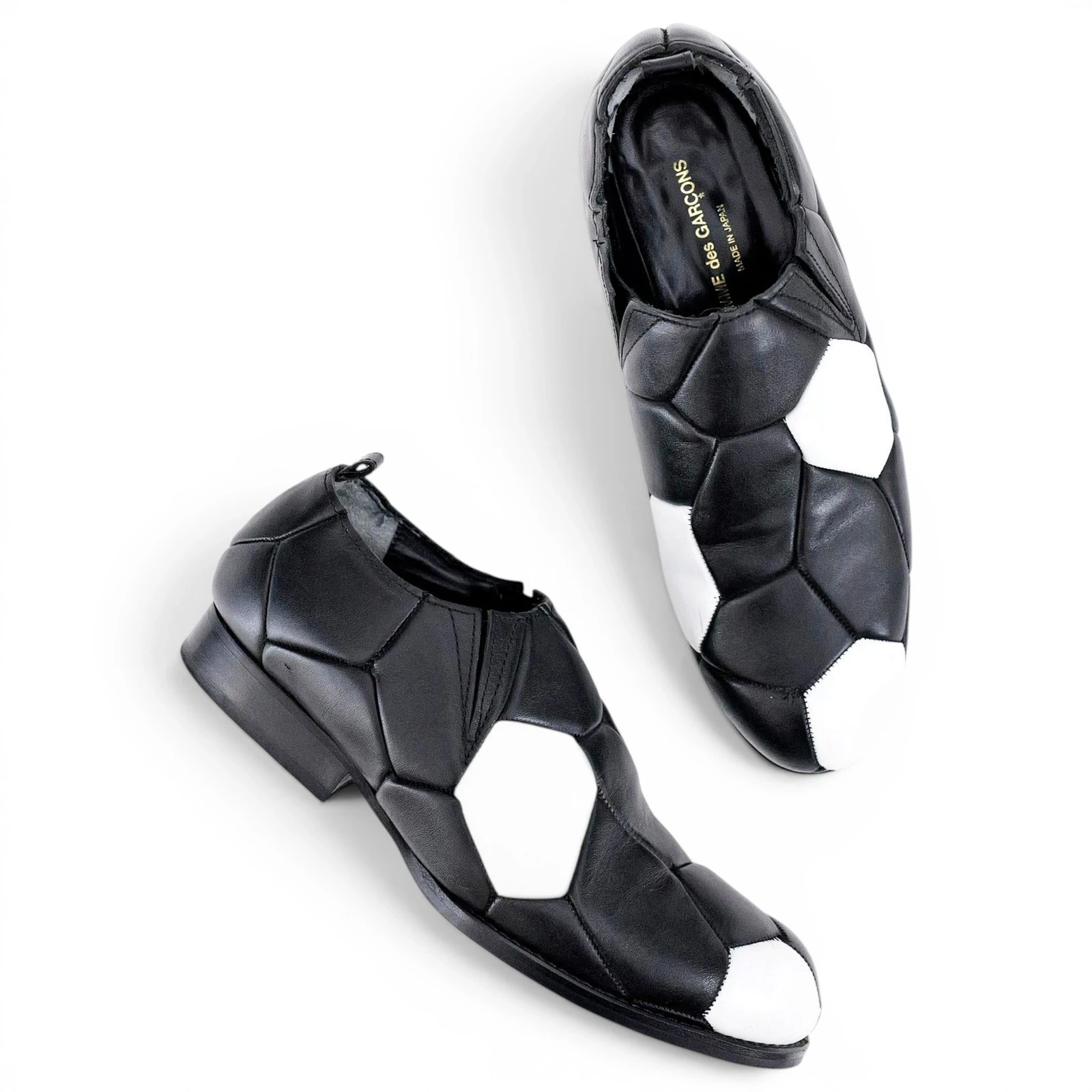 COMME DES GARÇONS Ballerines en cuir Noir vintage, passéist — photo 1