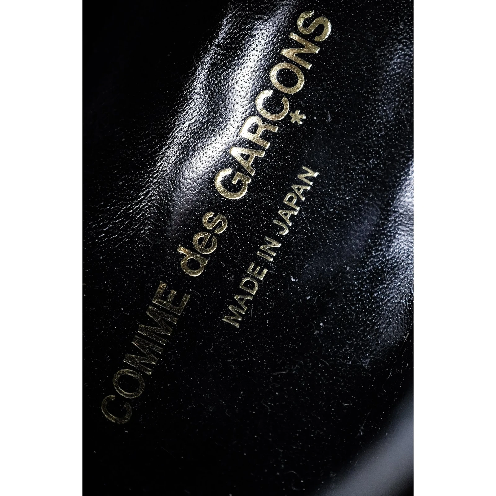 COMME DES GARÇONS Ballerines en cuir Noir vintage, passéist — photo 12