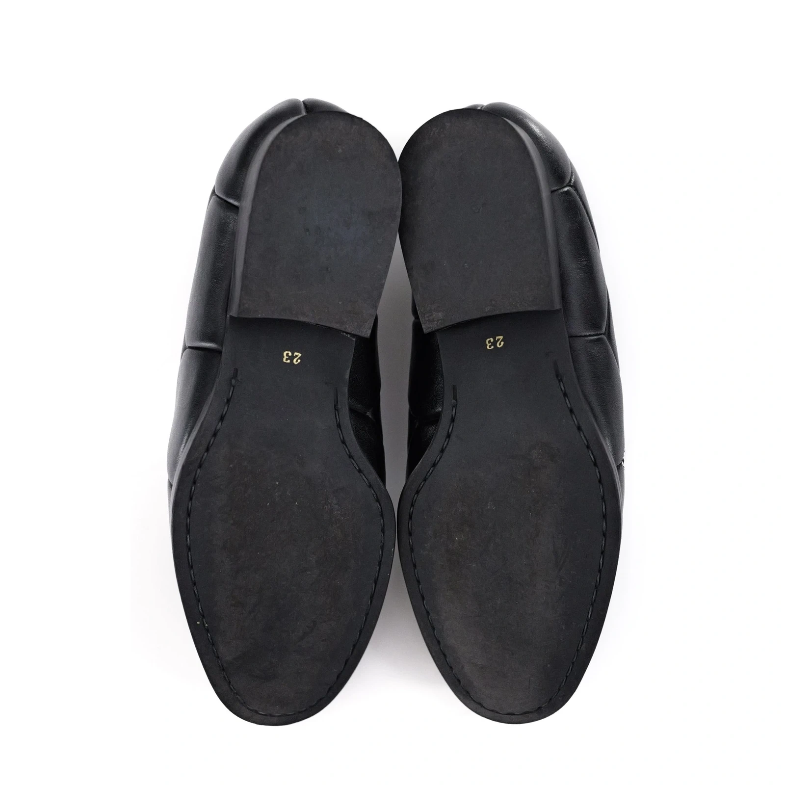 COMME DES GARÇONS Ballerines en cuir Noir vintage, passéist — photo 15