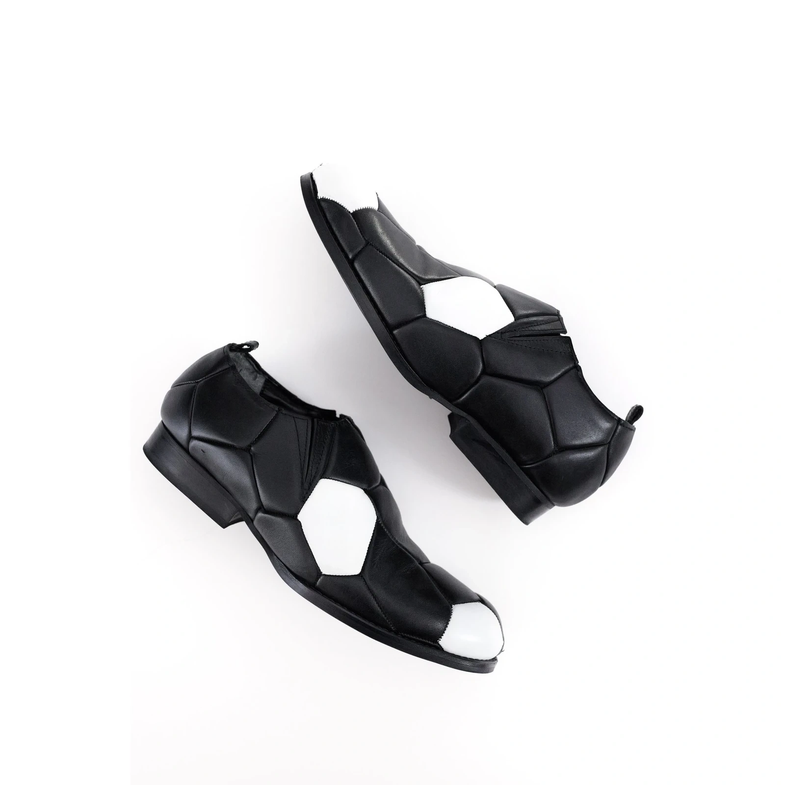 COMME DES GARÇONS Ballerines en cuir Noir vintage, passéist — photo 3