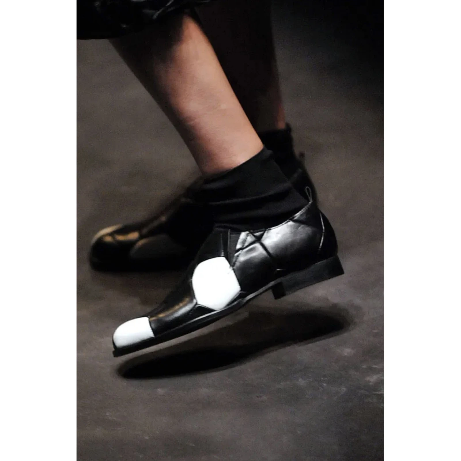 COMME DES GARÇONS Ballerines en cuir Noir vintage, passéist — photo 4