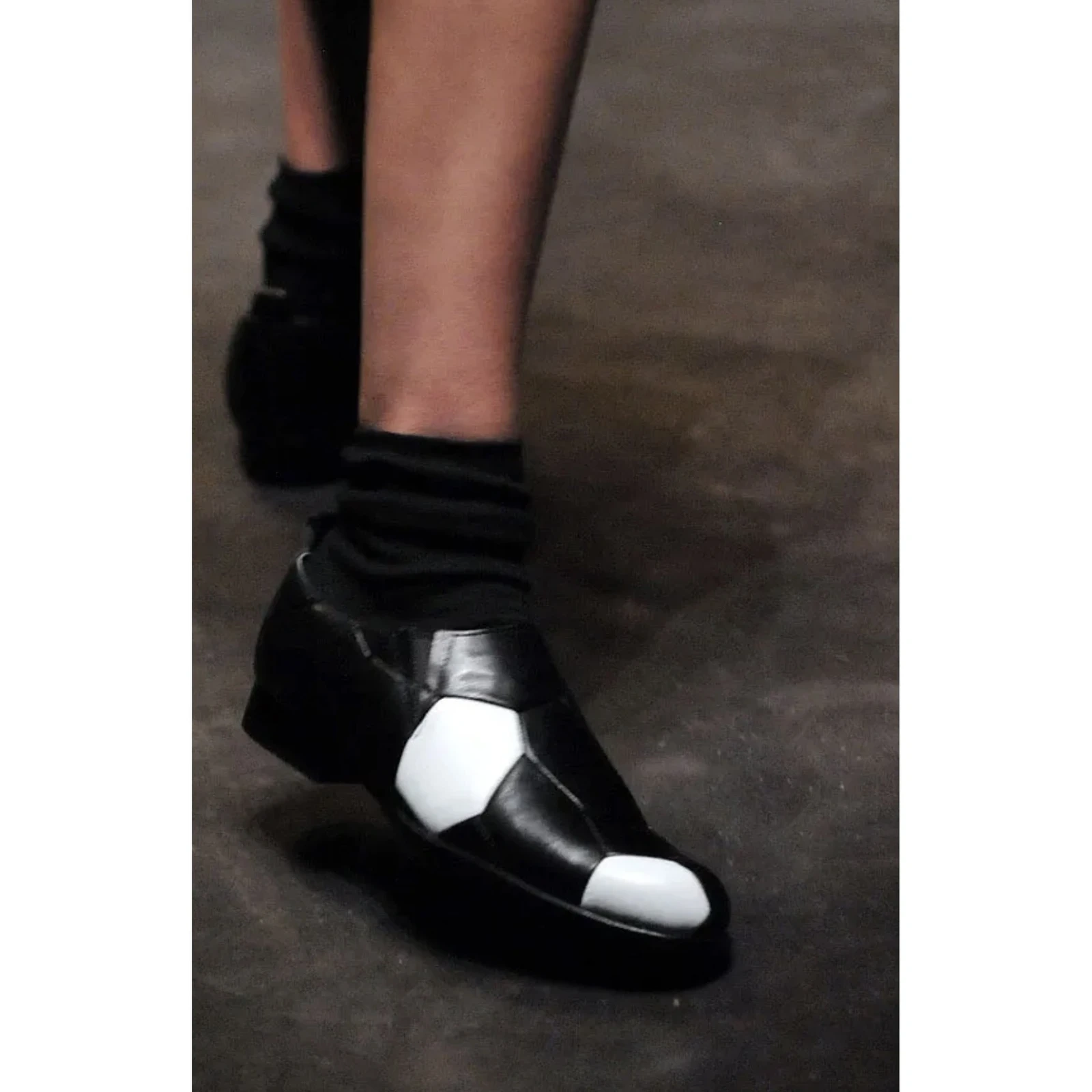 COMME DES GARÇONS Ballerines en cuir Noir vintage, passéist — photo 5