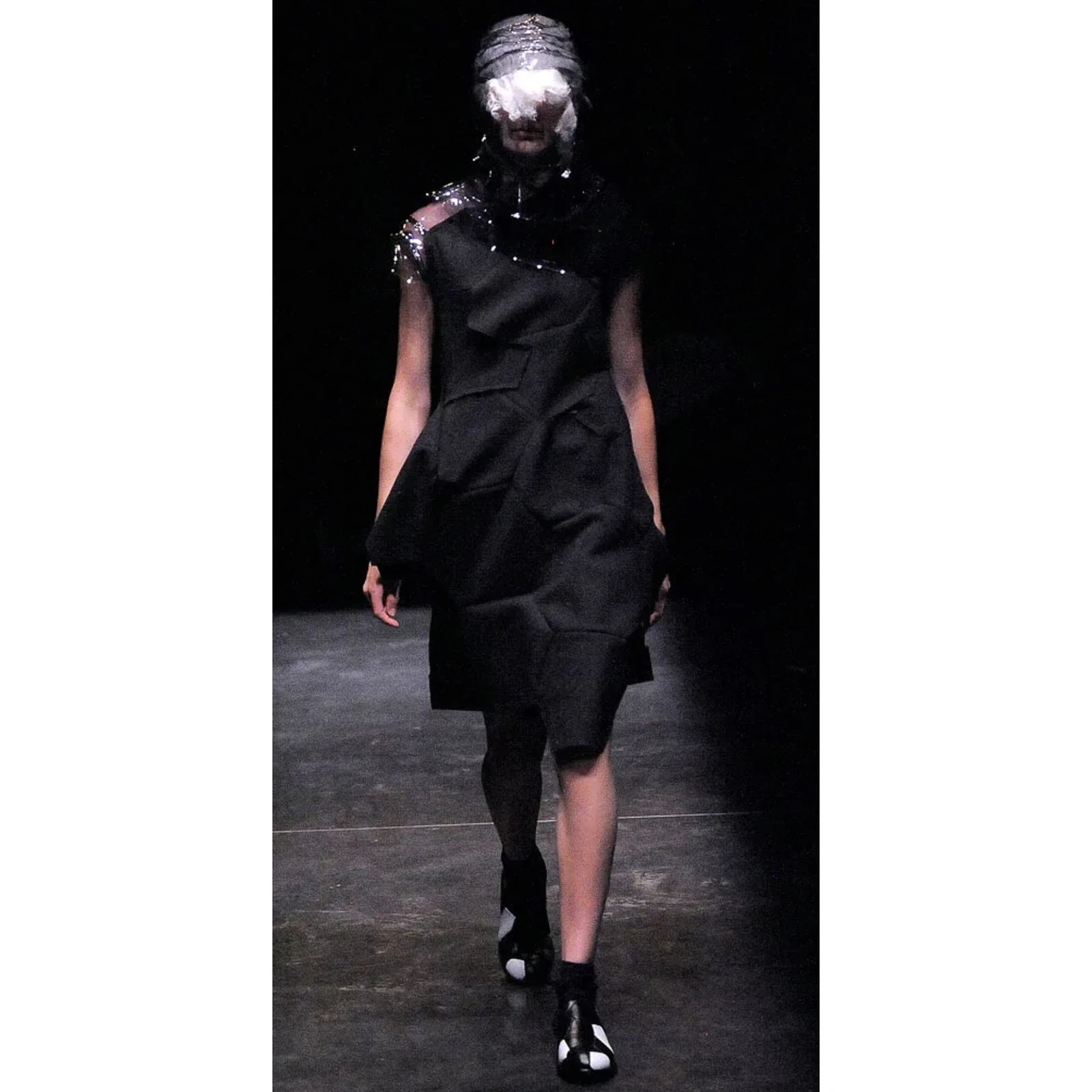 COMME DES GARÇONS Ballerines en cuir Noir vintage, passéist — photo 6