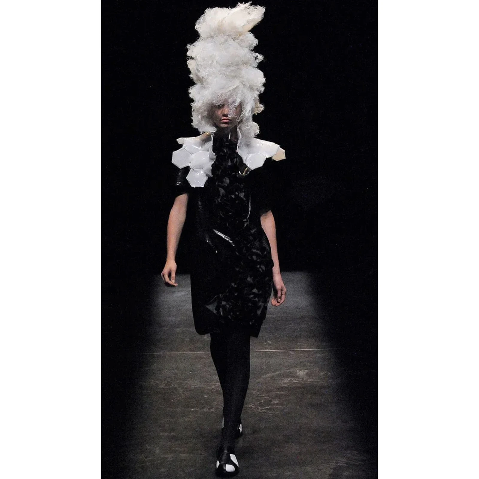 COMME DES GARÇONS Ballerines en cuir Noir vintage, passéist — photo 7