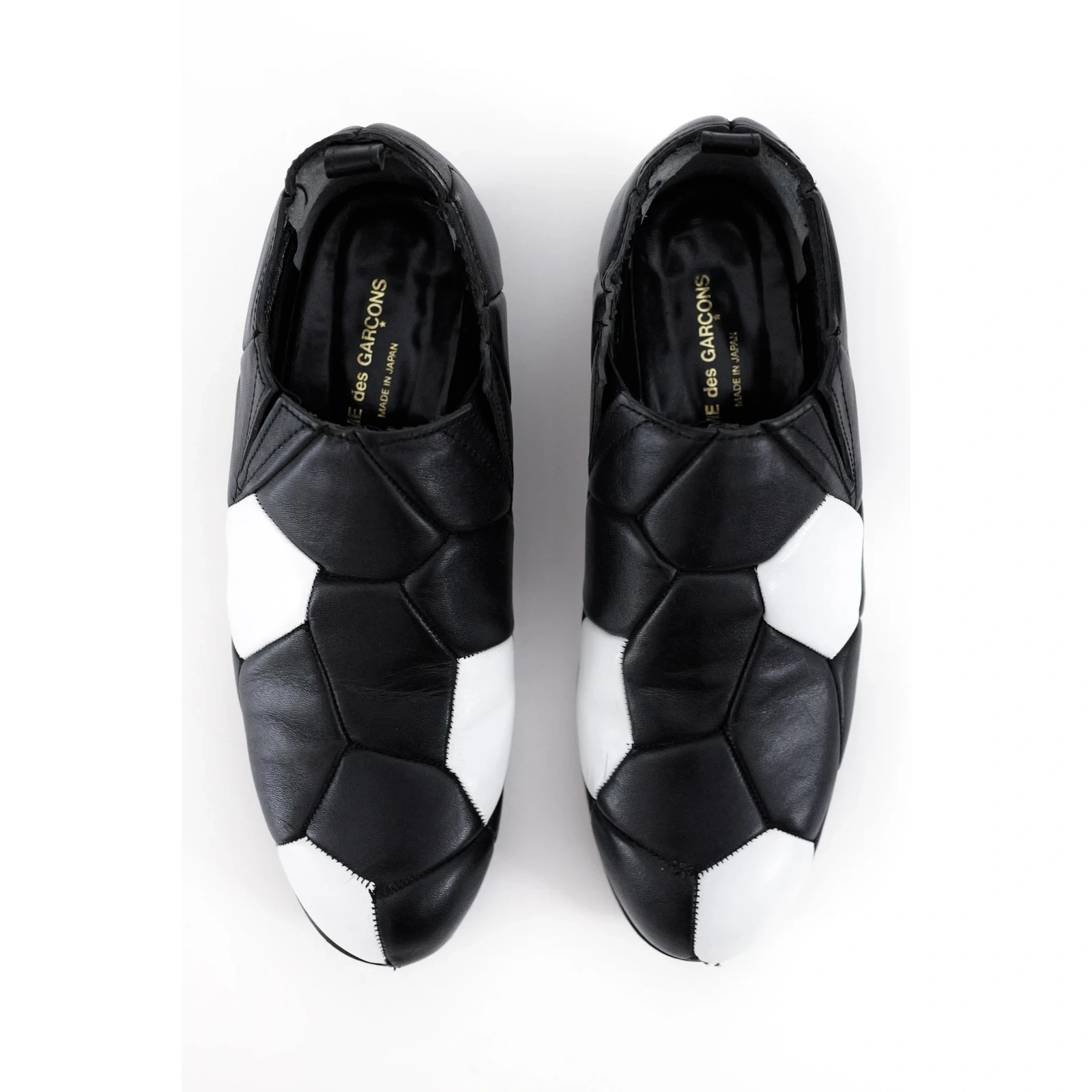 COMME DES GARÇONS Ballerines en cuir Noir vintage, passéist — photo 8