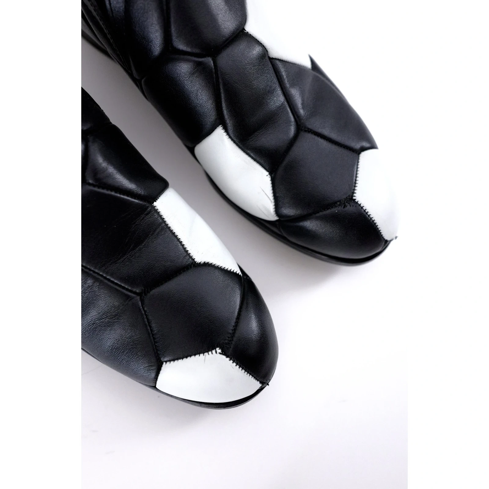 COMME DES GARÇONS Ballerines en cuir Noir vintage, passéist — photo 9