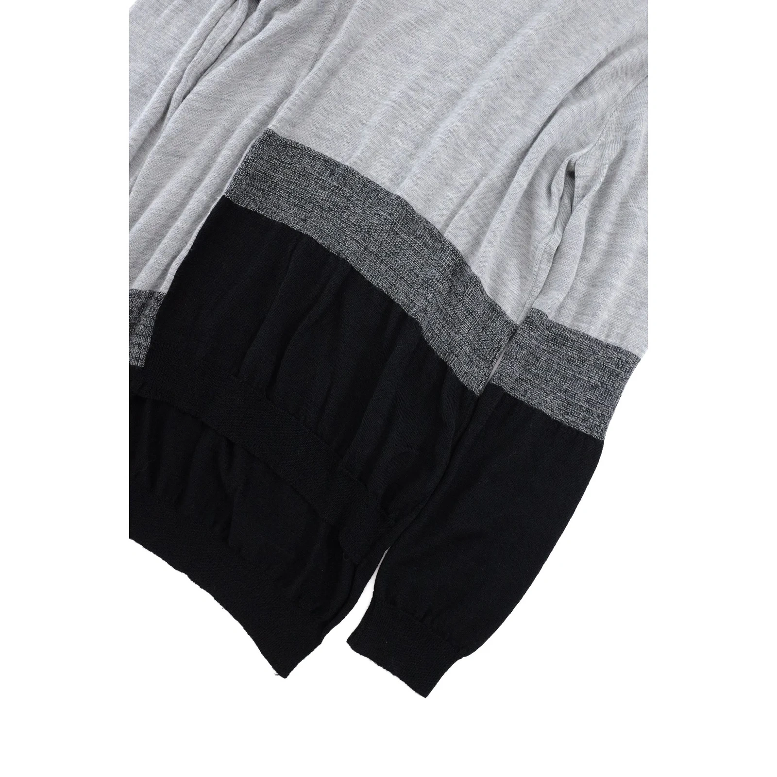 YOHJI YAMAMOTO Gilet long en laine Gris vintage, passéist — photo 3