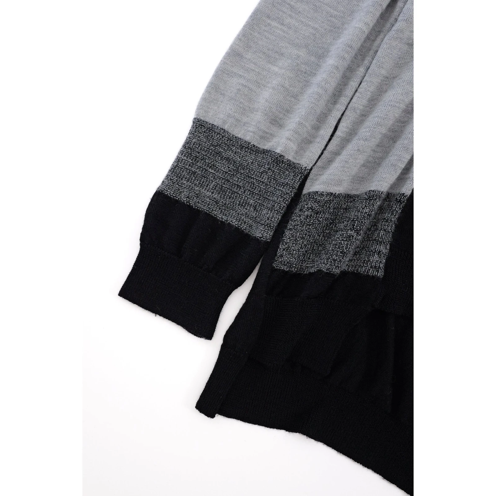 YOHJI YAMAMOTO Gilet long en laine Gris vintage, passéist — photo 4