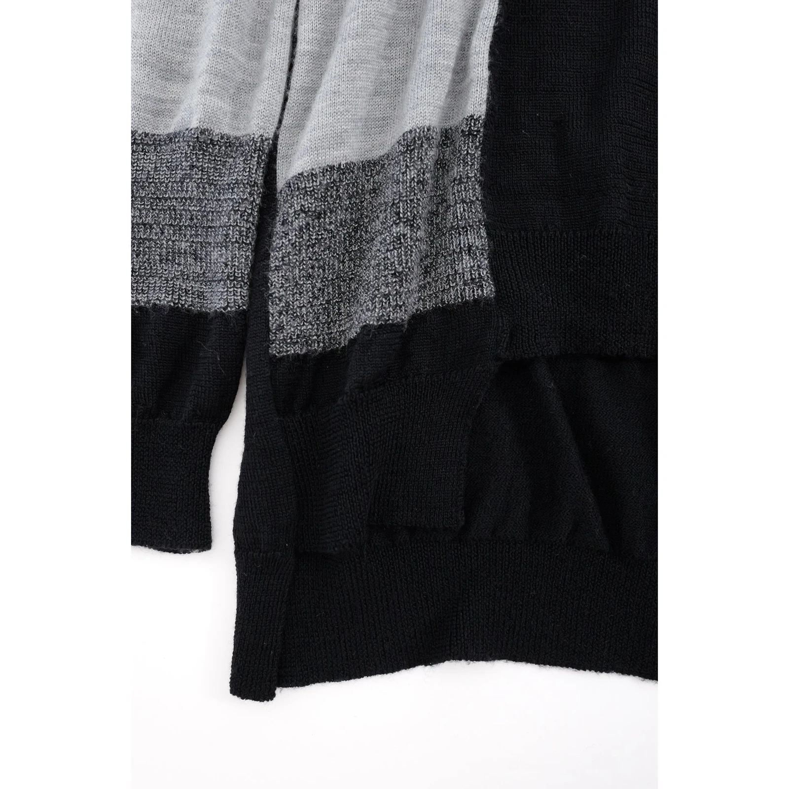 YOHJI YAMAMOTO Gilet long en laine Gris vintage, passéist — photo 6
