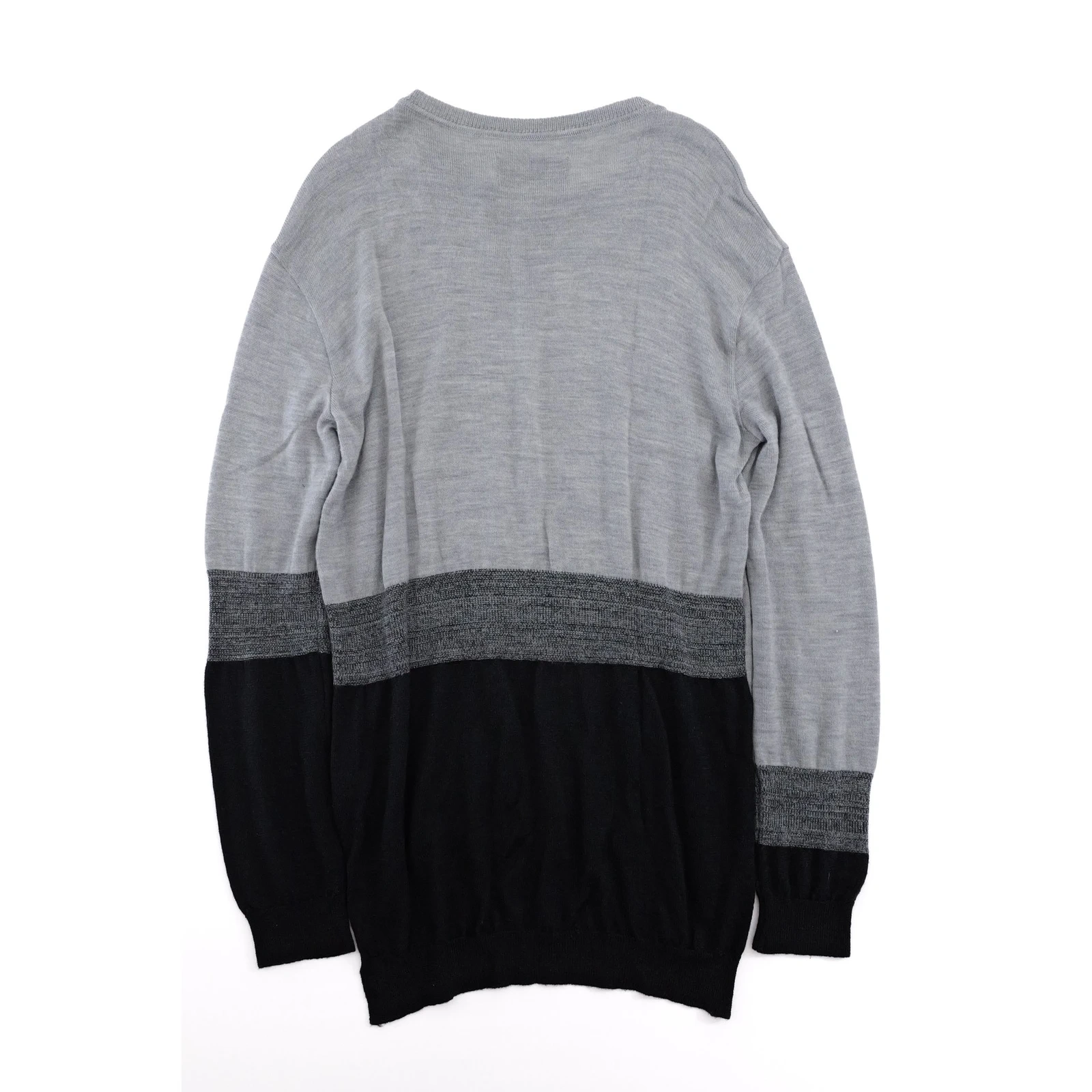YOHJI YAMAMOTO Gilet long en laine Gris vintage, passéist — photo 9