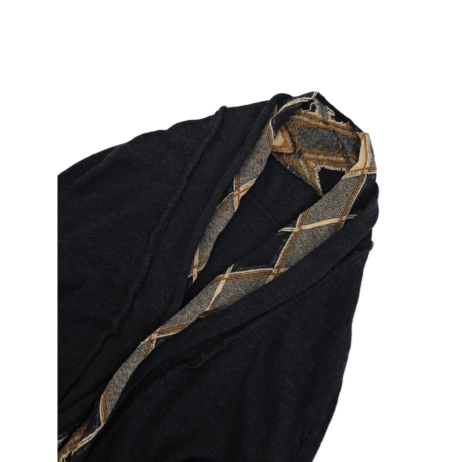 YOHJI YAMAMOTO Cardigan en laine Anthracite vintage, passéist — photo 2