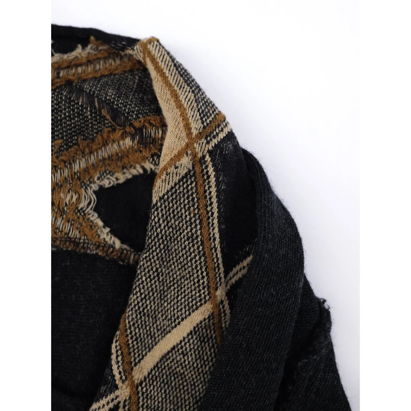 YOHJI YAMAMOTO Cardigan en laine Anthracite vintage, passéist — photo 7
