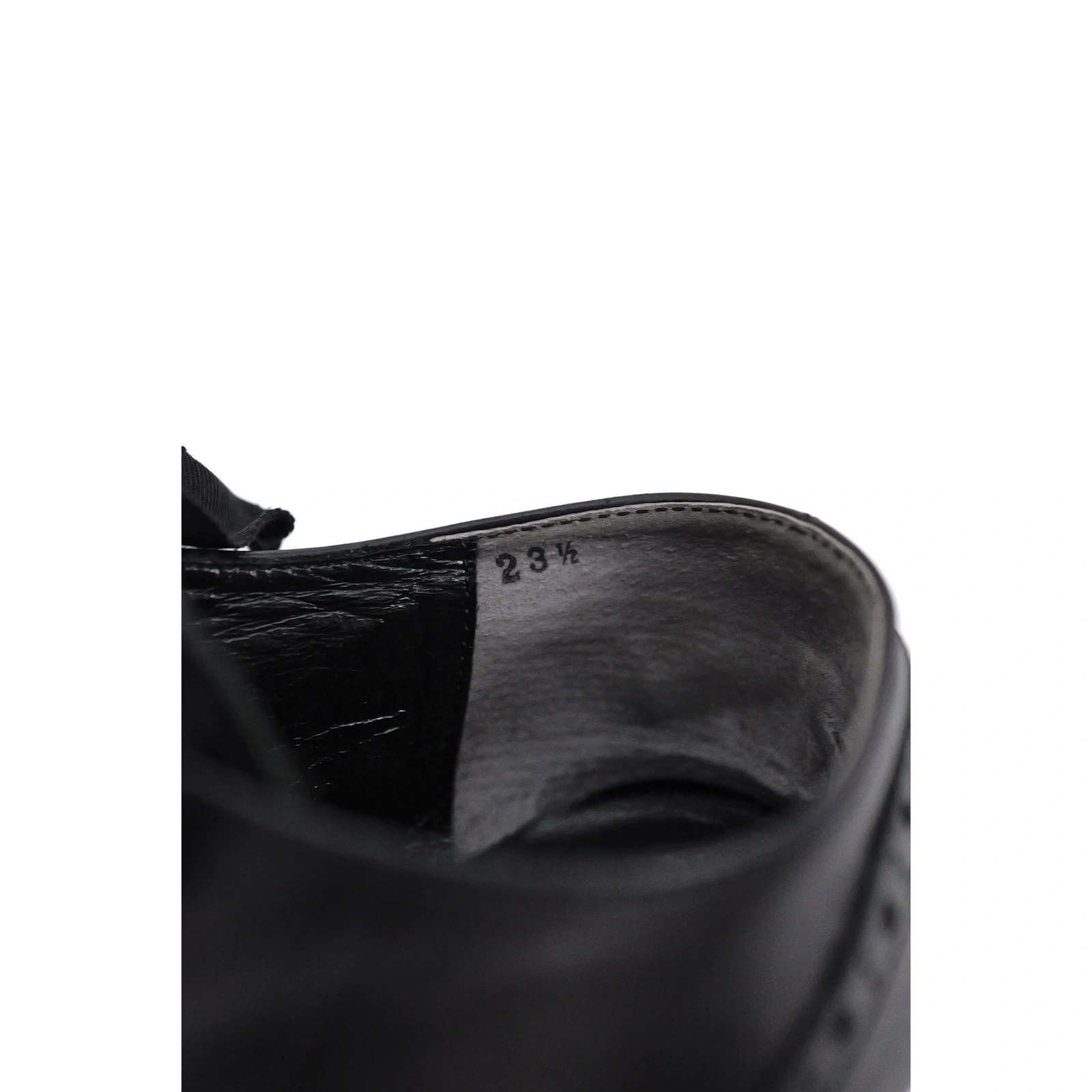 COMME DES GARÇONS Ballerines en cuir Noir vintage, passéist — photo 12