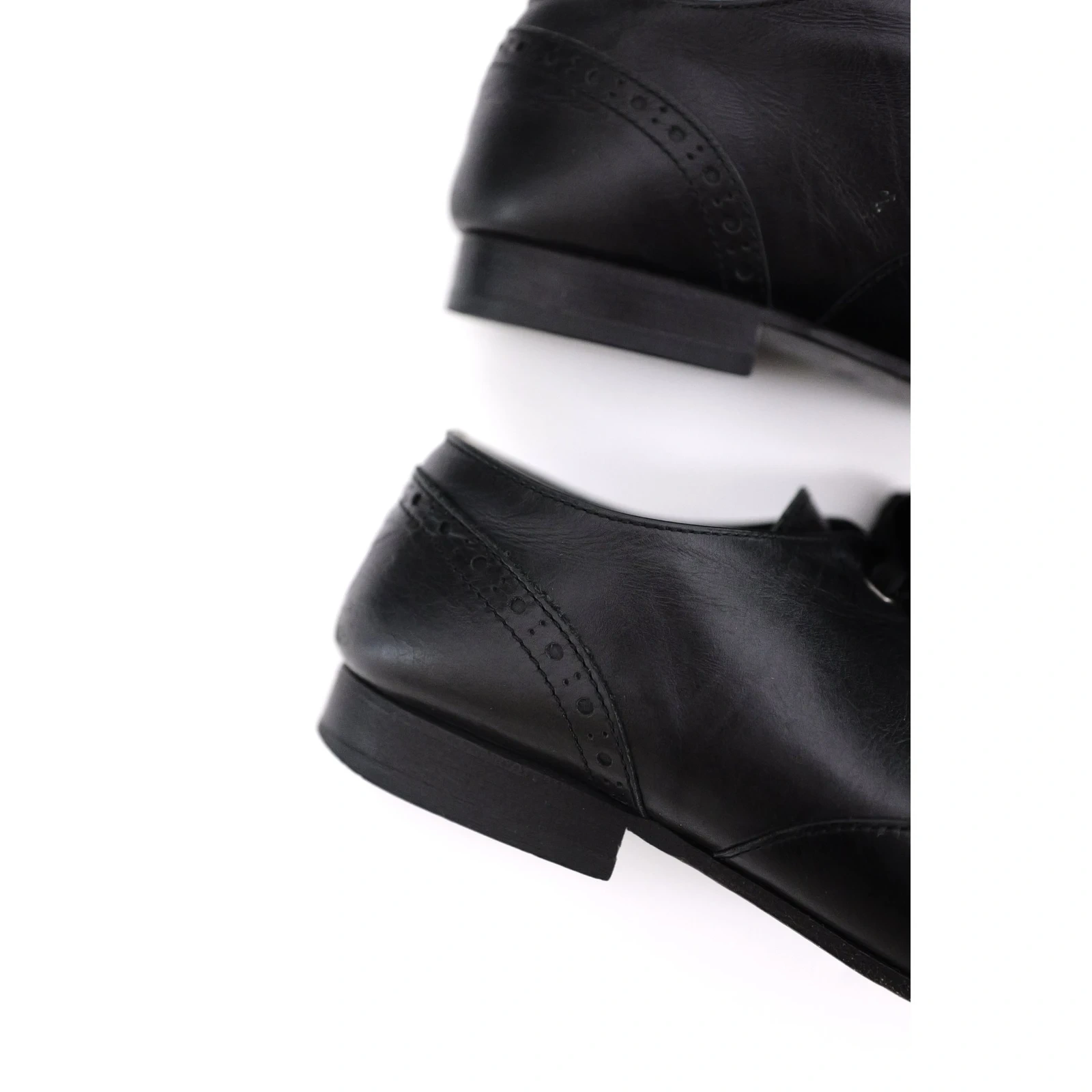 COMME DES GARÇONS Ballerines en cuir Noir vintage, passéist — photo 4