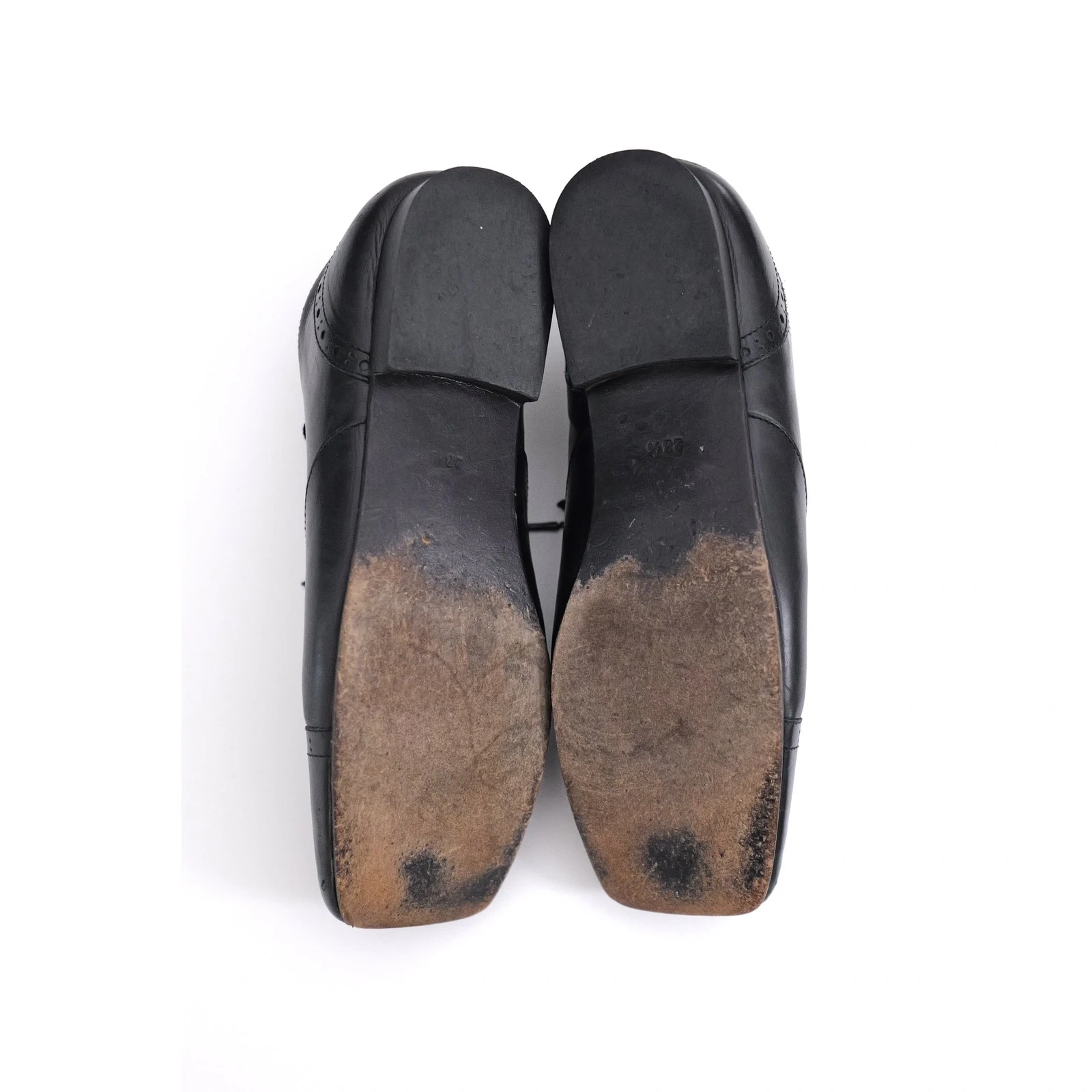 COMME DES GARÇONS Ballerines en cuir Noir vintage, passéist — photo 7