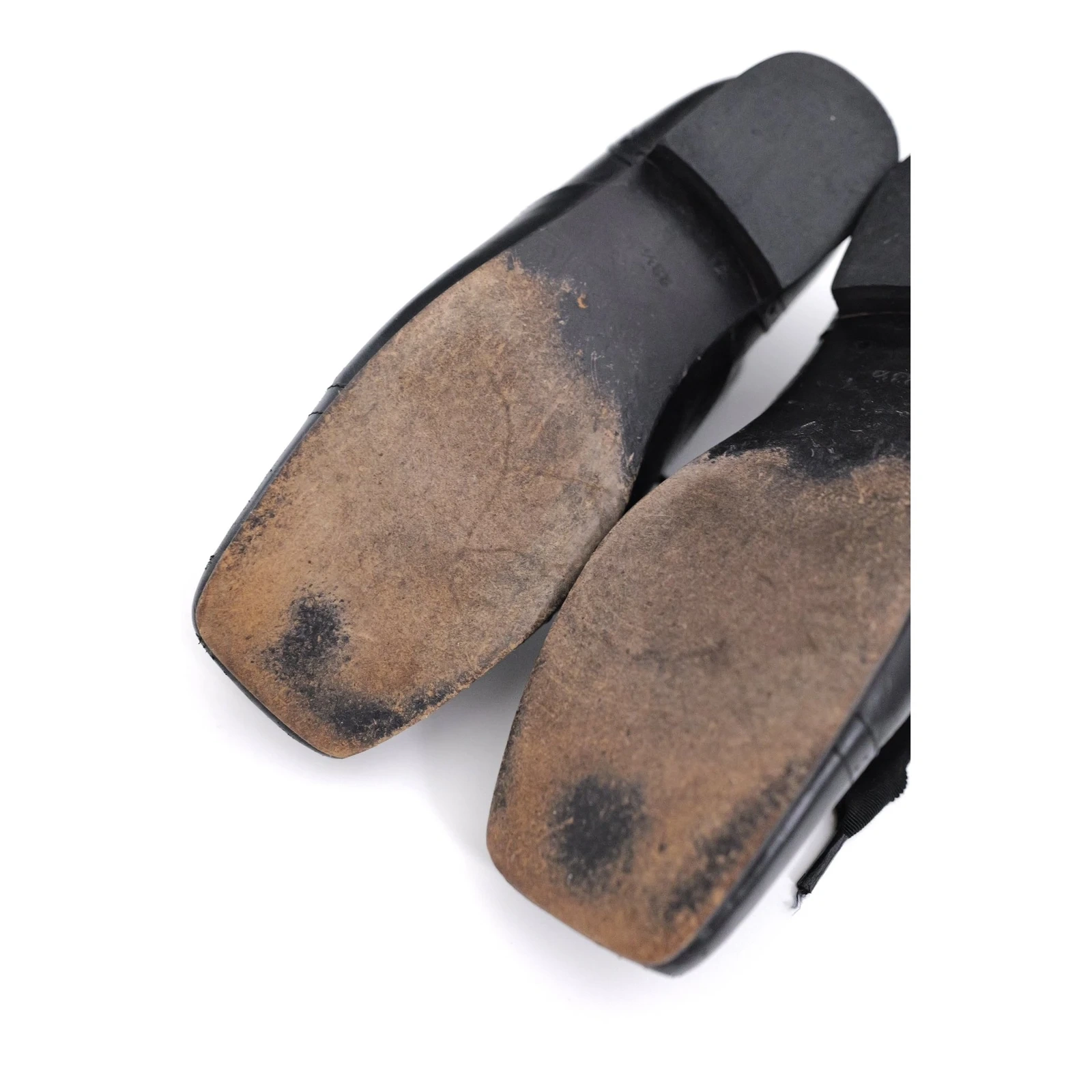 COMME DES GARÇONS Ballerines en cuir Noir vintage, passéist — photo 8