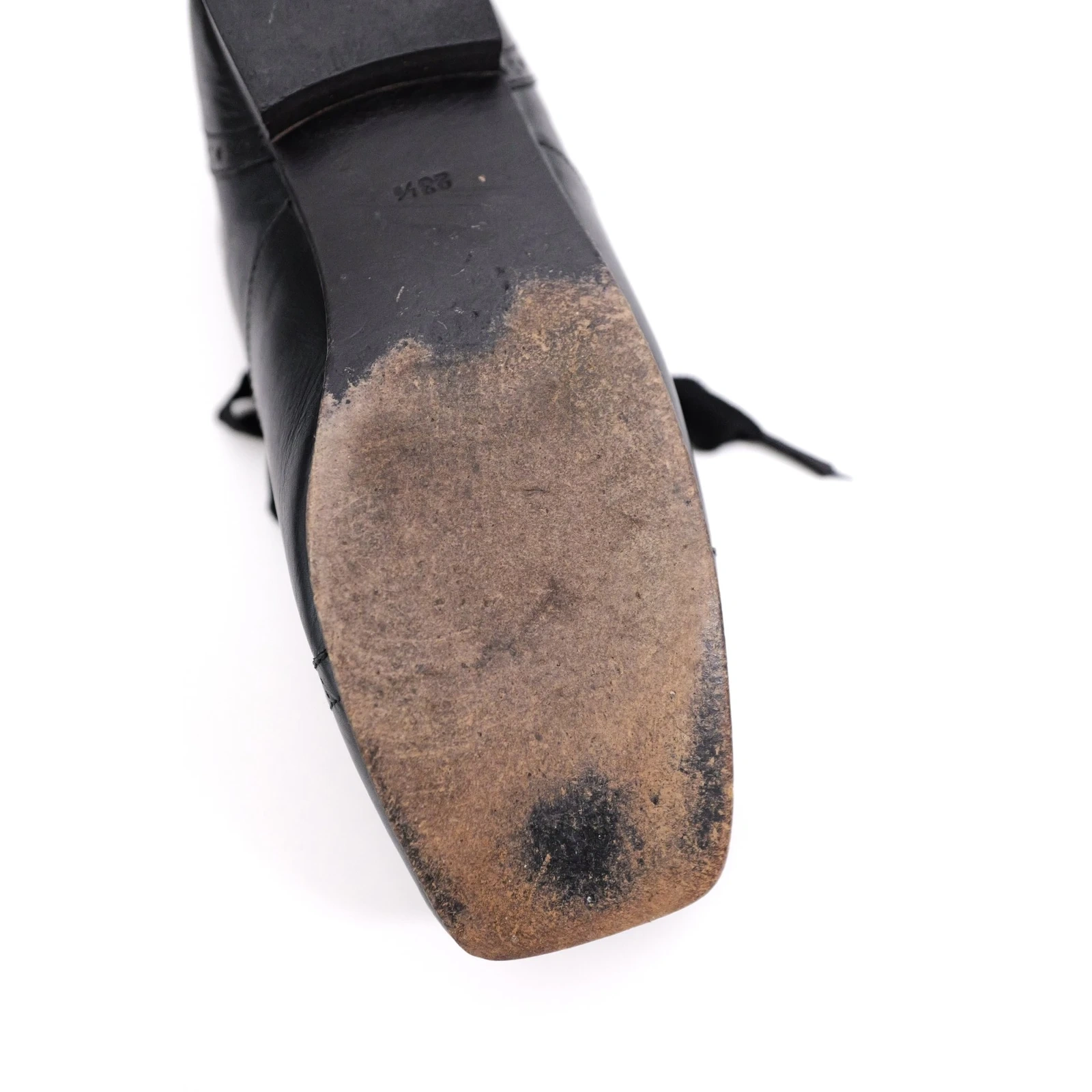 COMME DES GARÇONS Ballerines en cuir Noir vintage, passéist — photo 9