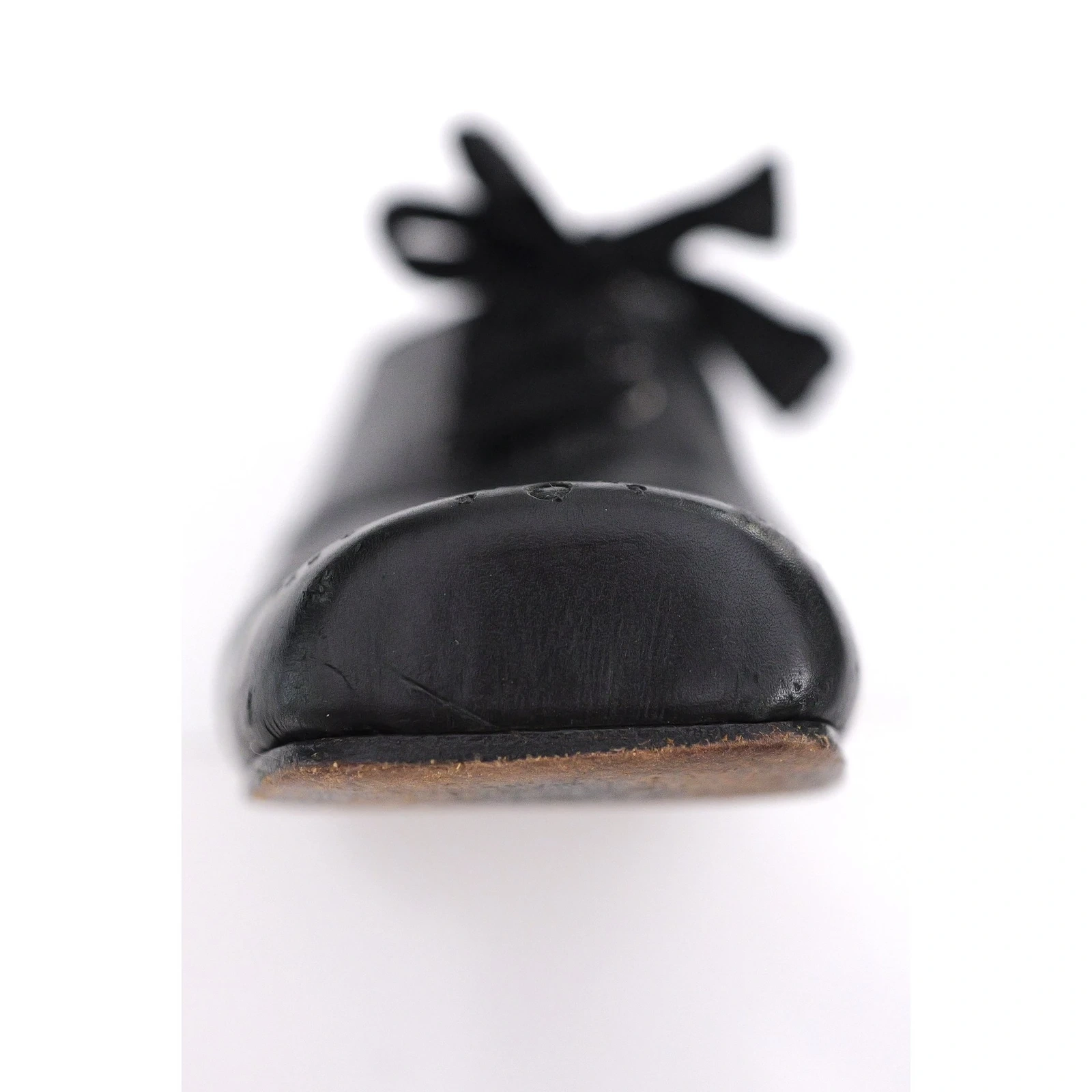 COMME DES GARÇONS Ballerines en cuir Noir vintage, passéist — photo 10