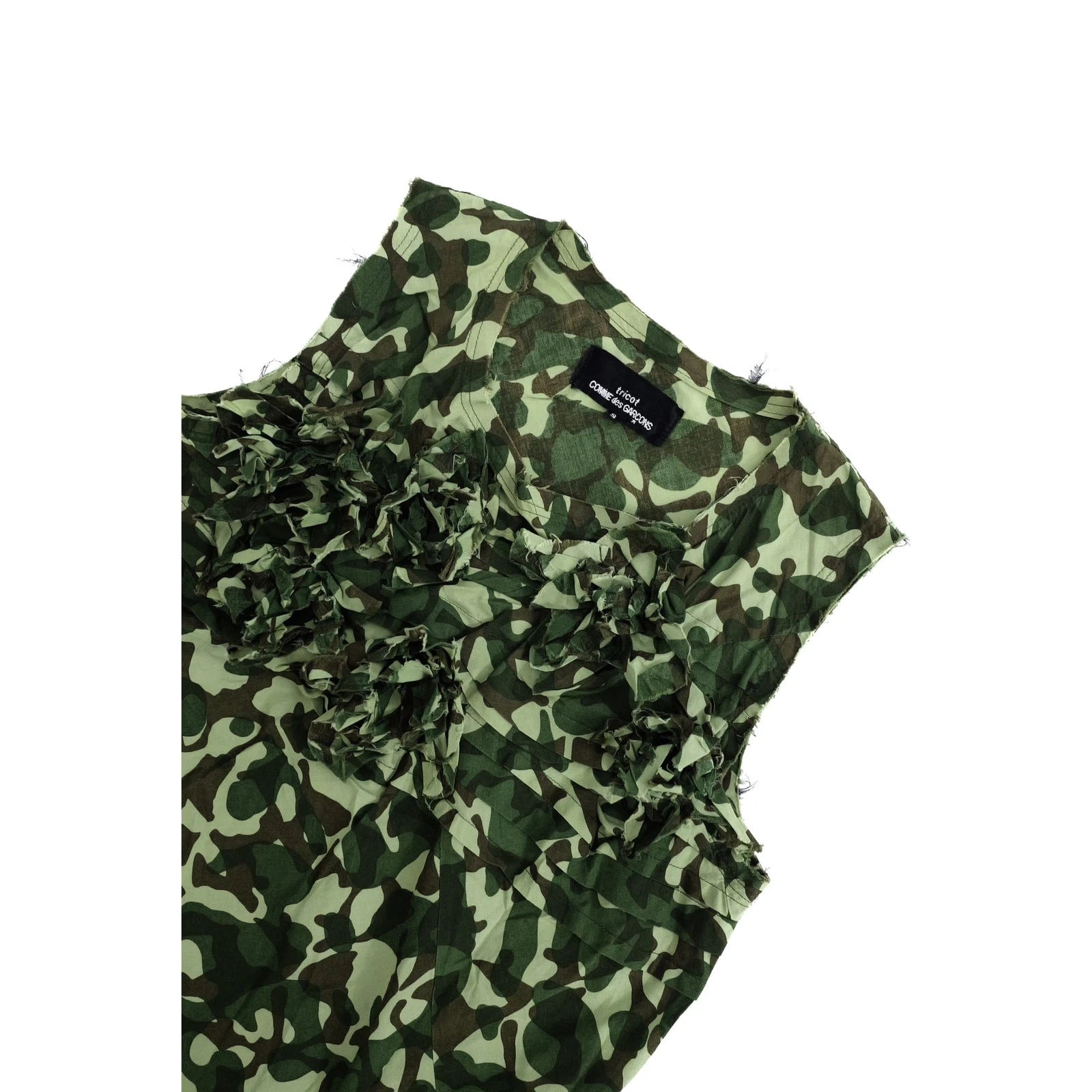 COMME DES GARÇONS Blouse Kaki vintage, passéist — photo 2