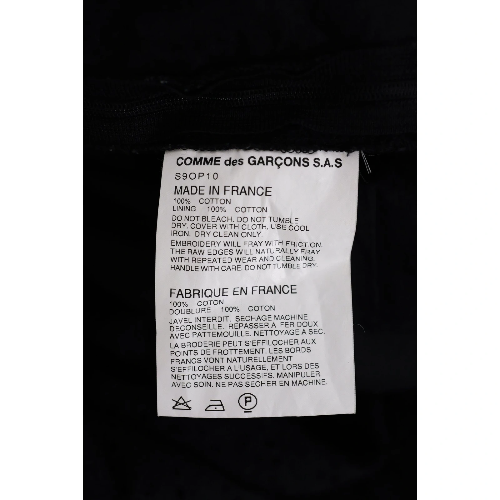 COMME DES GARÇONS Robe mi-longue Noir vintage, passéist — photo 13