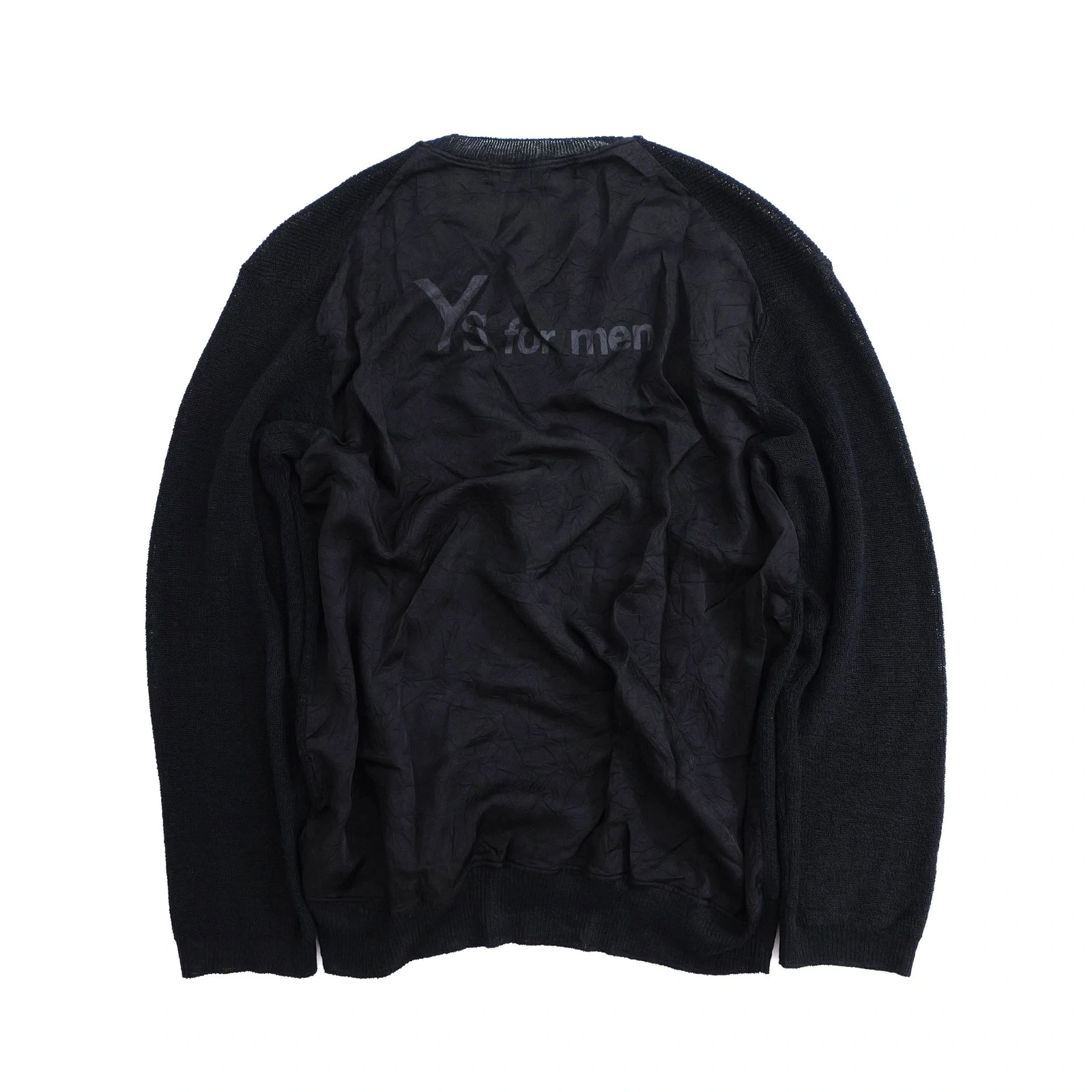 YOHJI YAMAMOTO Pull en lin Noir vintage, passéist — photo 2