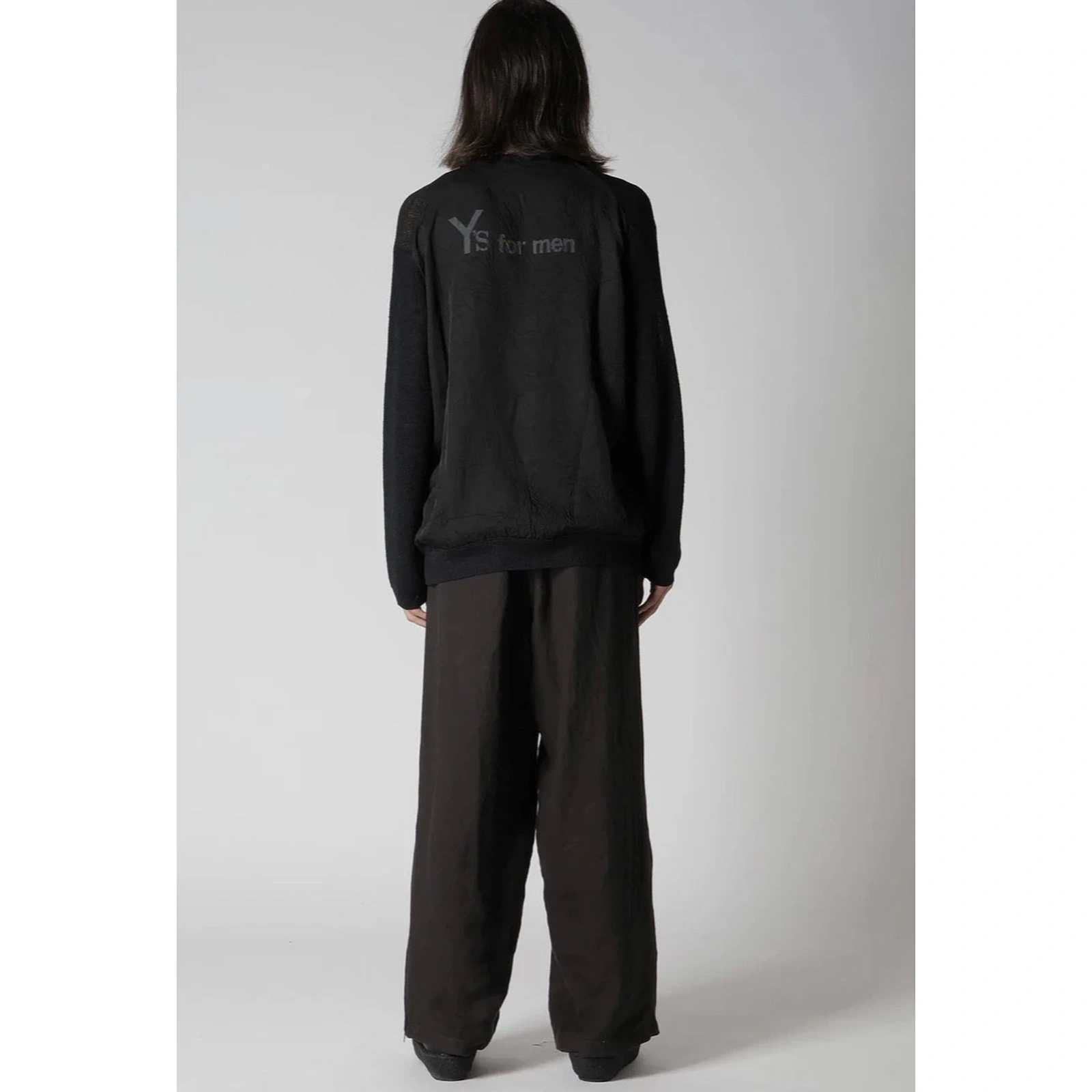 YOHJI YAMAMOTO Pull en lin Noir vintage, passéist — photo 14