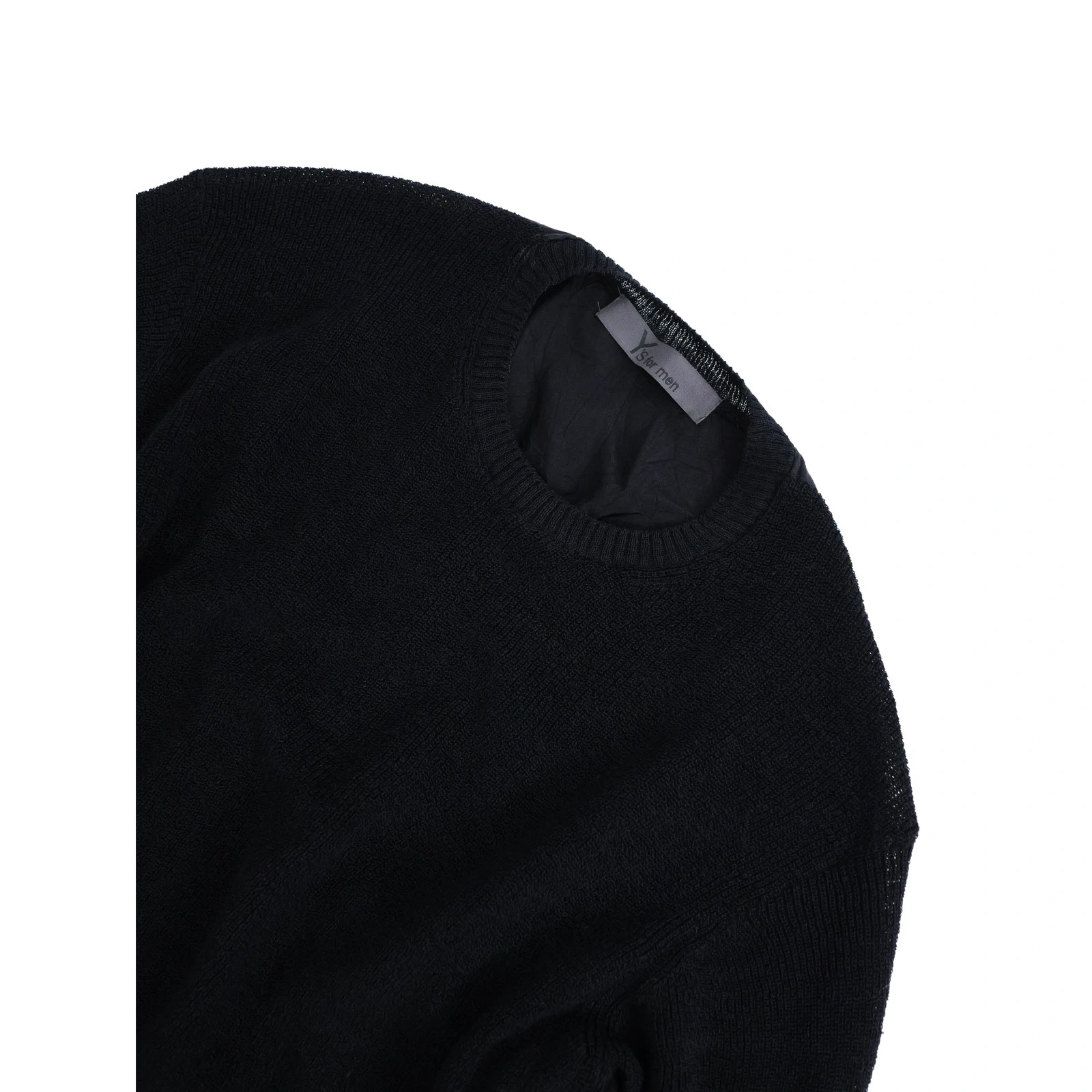 YOHJI YAMAMOTO Pull en lin Noir vintage, passéist — photo 3
