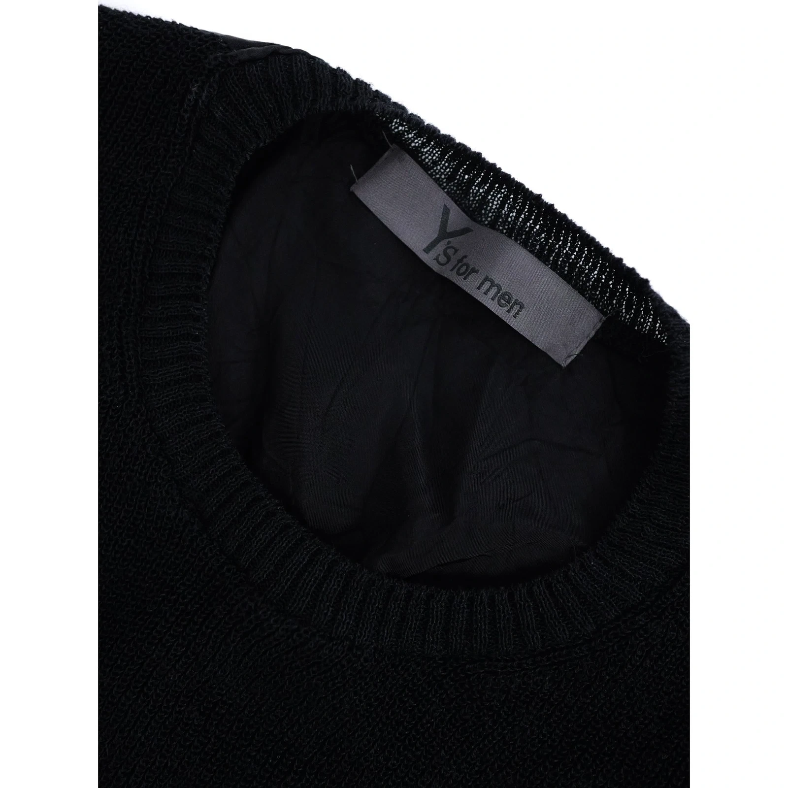 YOHJI YAMAMOTO Pull en lin Noir vintage, passéist — photo 5