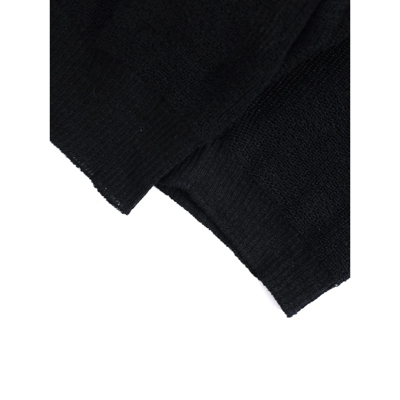 YOHJI YAMAMOTO Pull en lin Noir vintage, passéist — photo 6