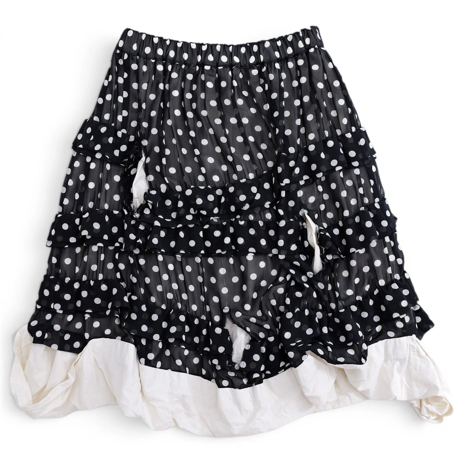 COMME DES GARÇONS Jupe mi-longue Noir vintage, passéist — photo 1