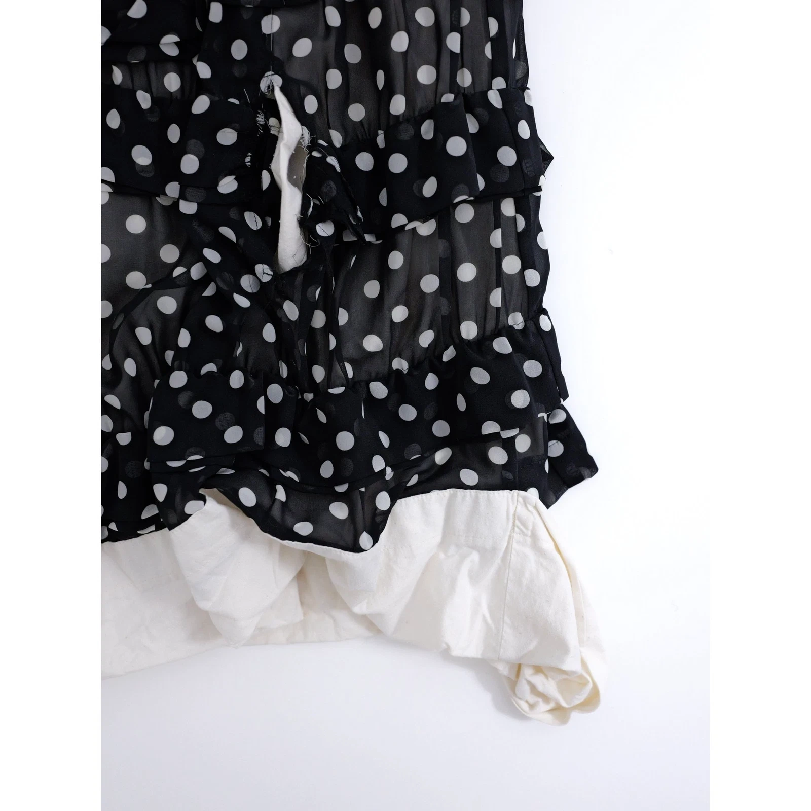 COMME DES GARÇONS Jupe mi-longue Noir vintage, passéist — photo 4