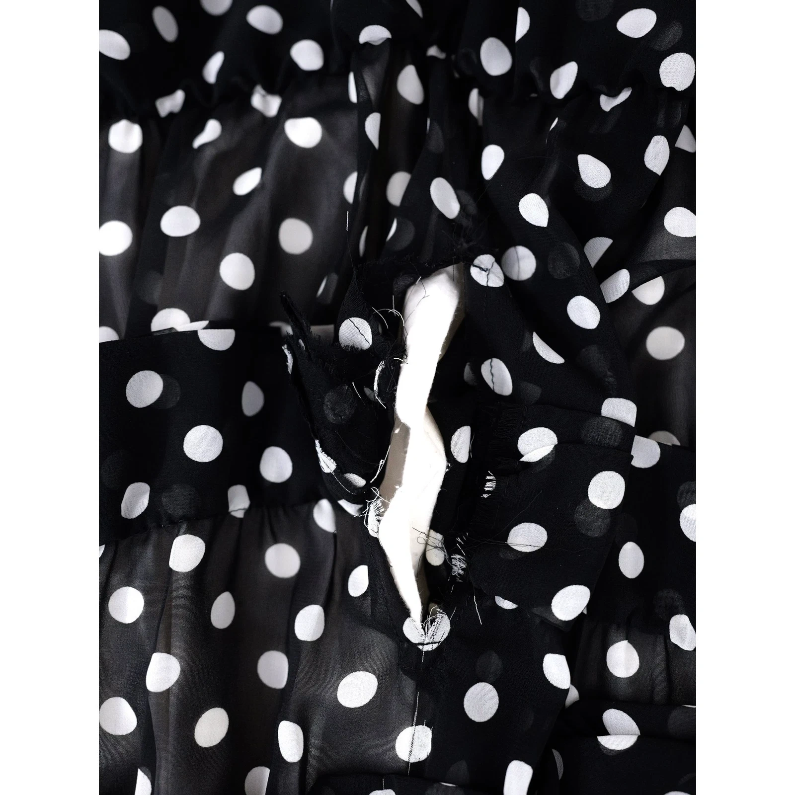 COMME DES GARÇONS Jupe mi-longue Noir vintage, passéist — photo 6
