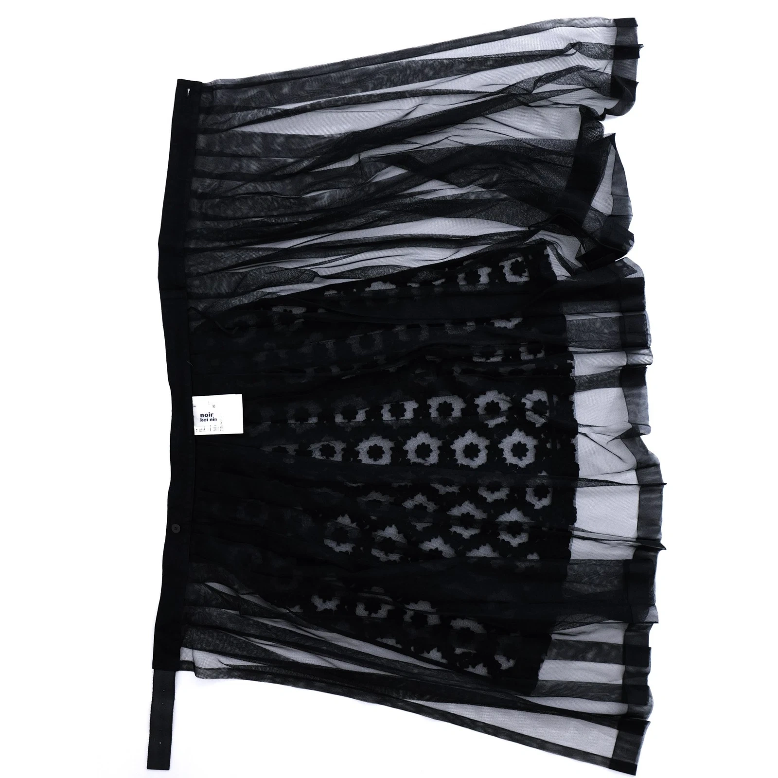NOIR KEI NINOMIYA Jupe mi-longue Noir vintage, passéist — photo 10