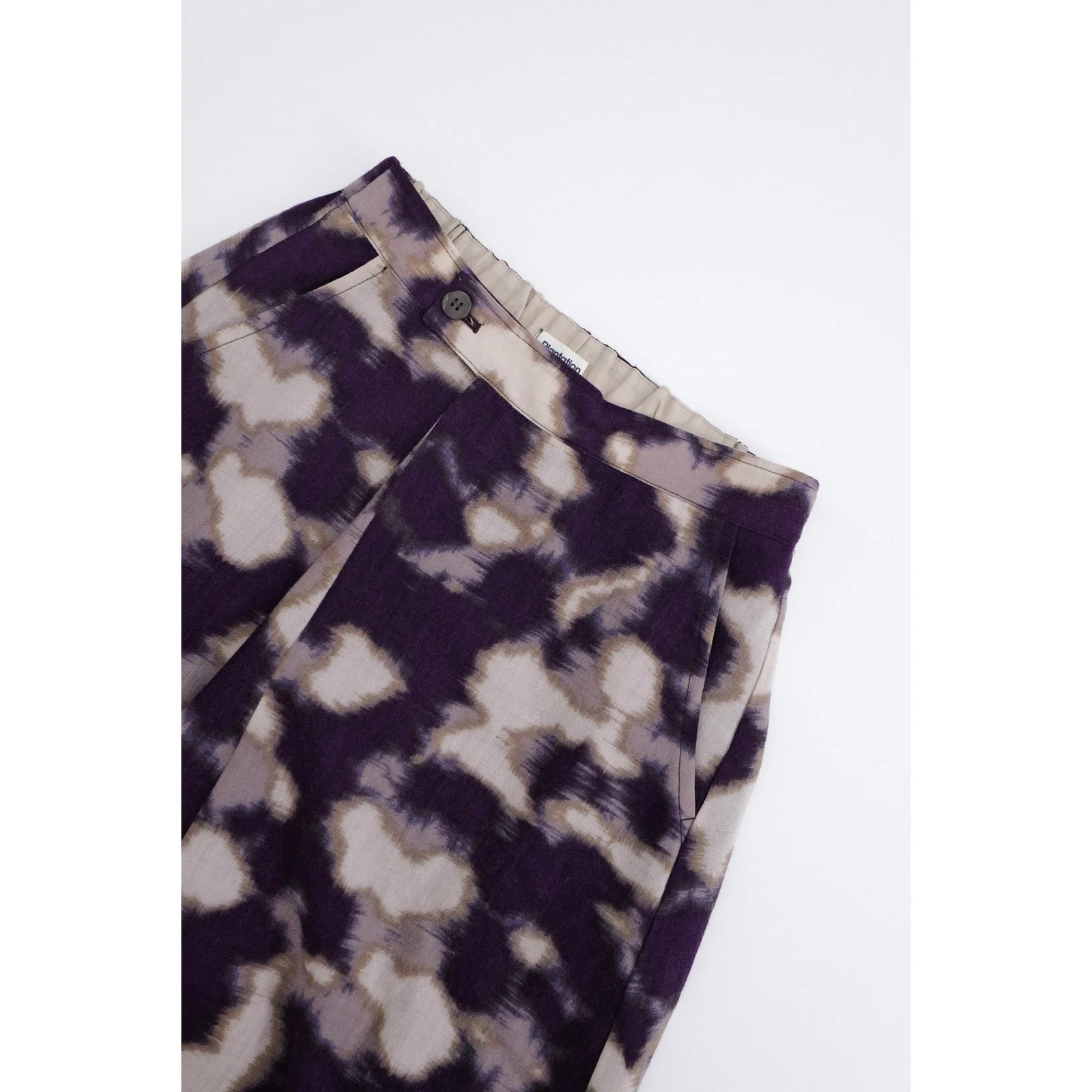 PLANTATION Jupe mi-longue en laine Violet vintage, passéist — photo 2