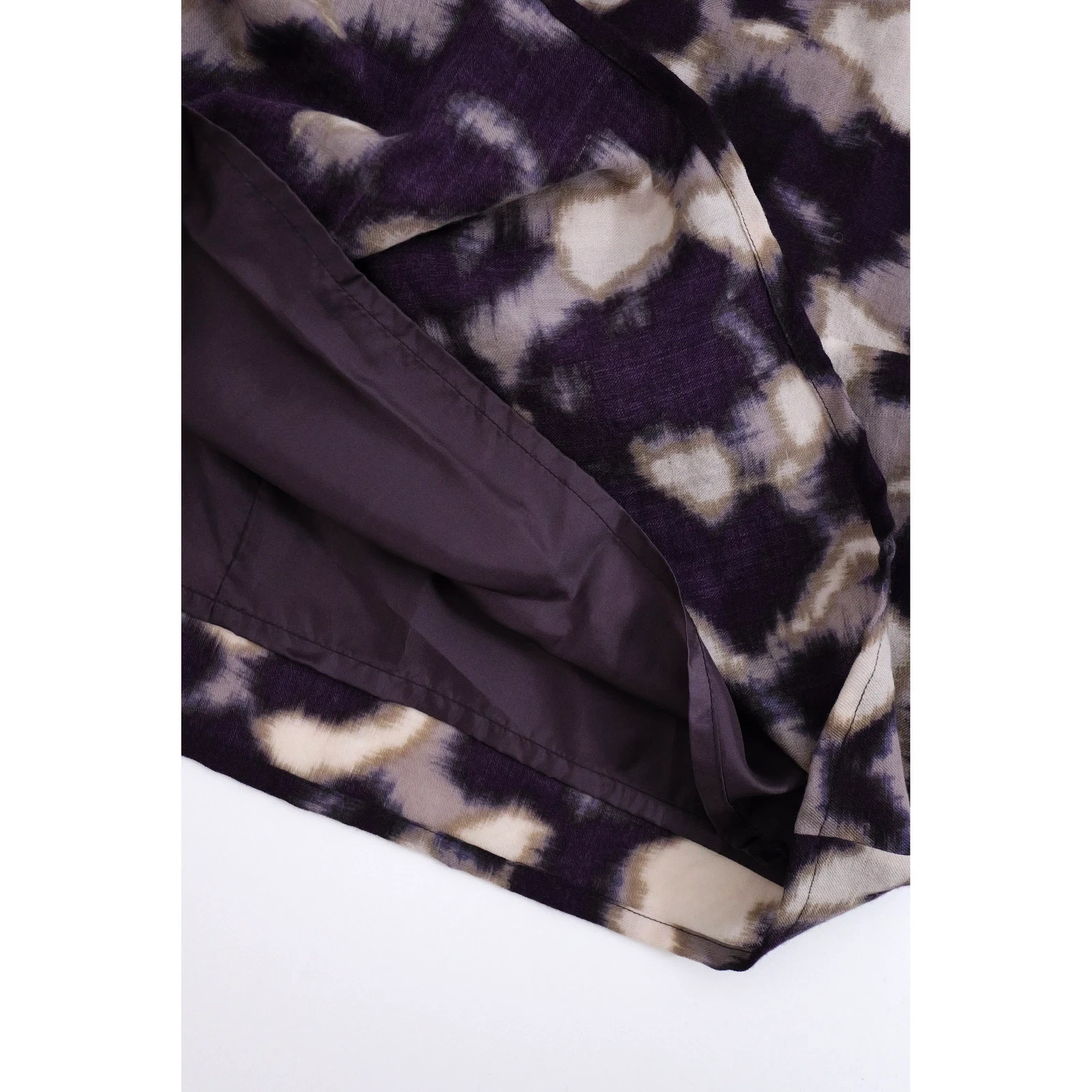 PLANTATION Jupe mi-longue en laine Violet vintage, passéist — photo 12