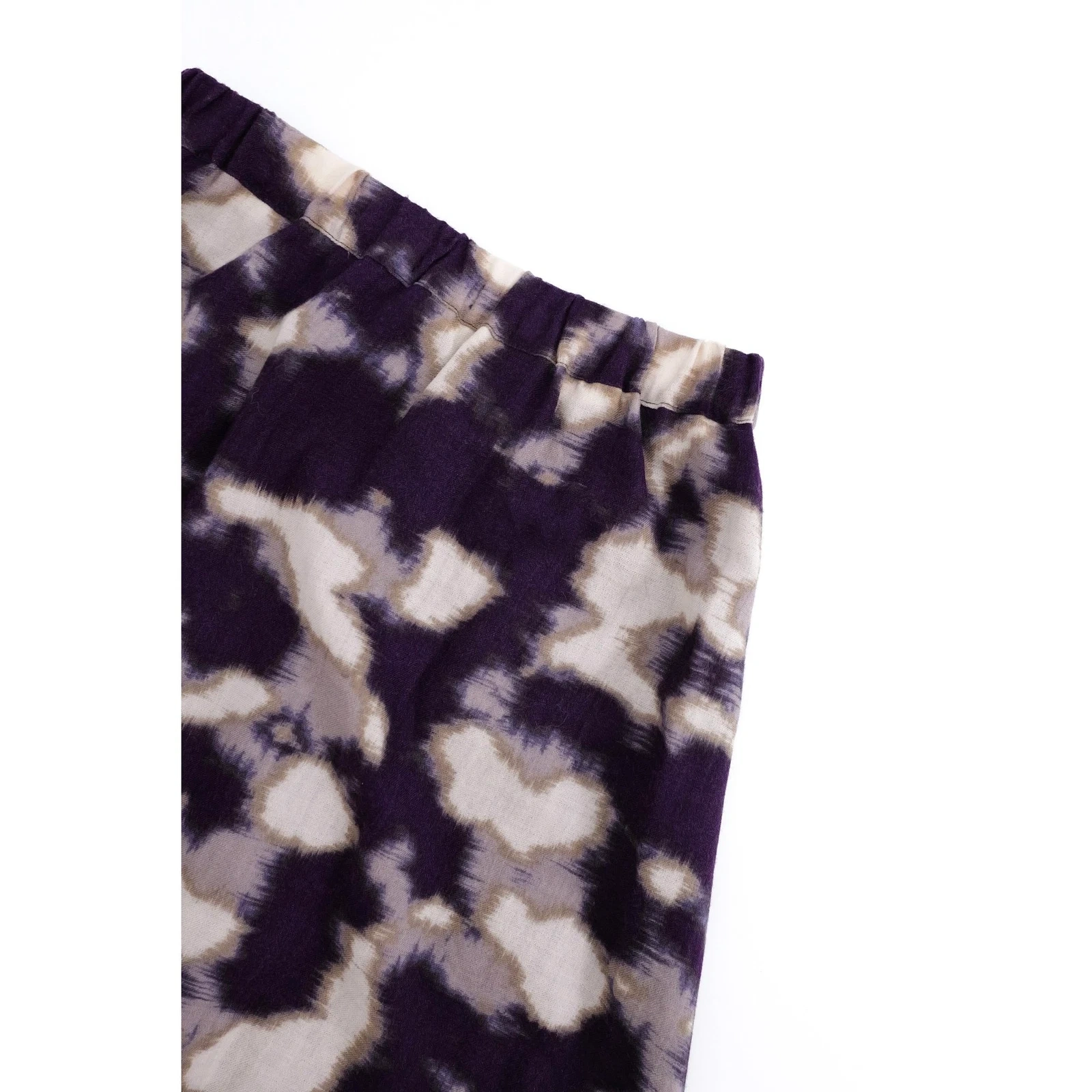 PLANTATION Jupe mi-longue en laine Violet vintage, passéist — photo 14