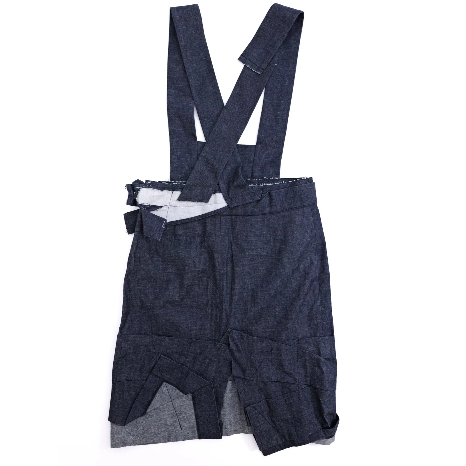 COMME DES GARÇONS Robe mi-longue Marine vintage, passéist — photo 10