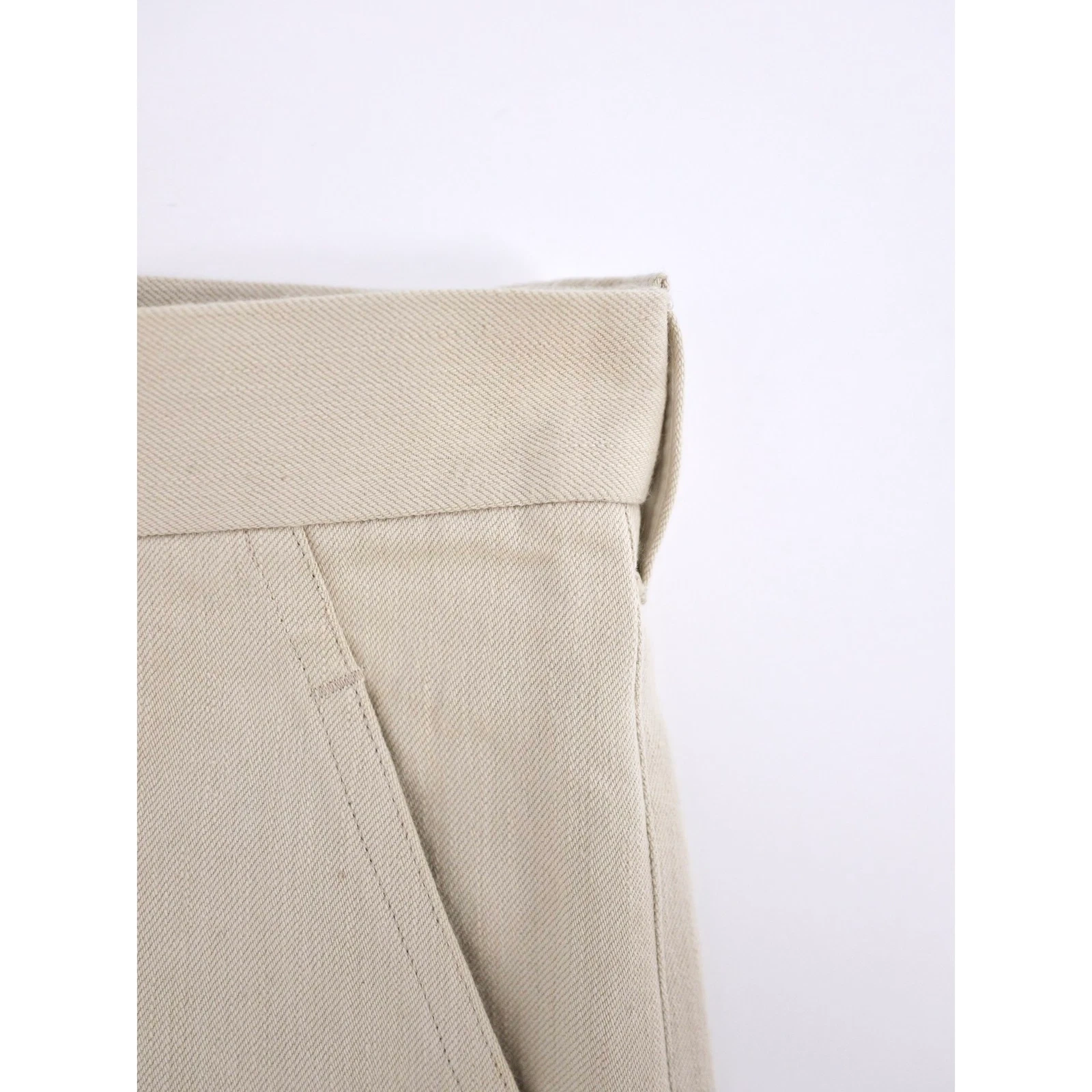 YOHJI YAMAMOTO Pantalon Beige vintage, passéist — photo 7