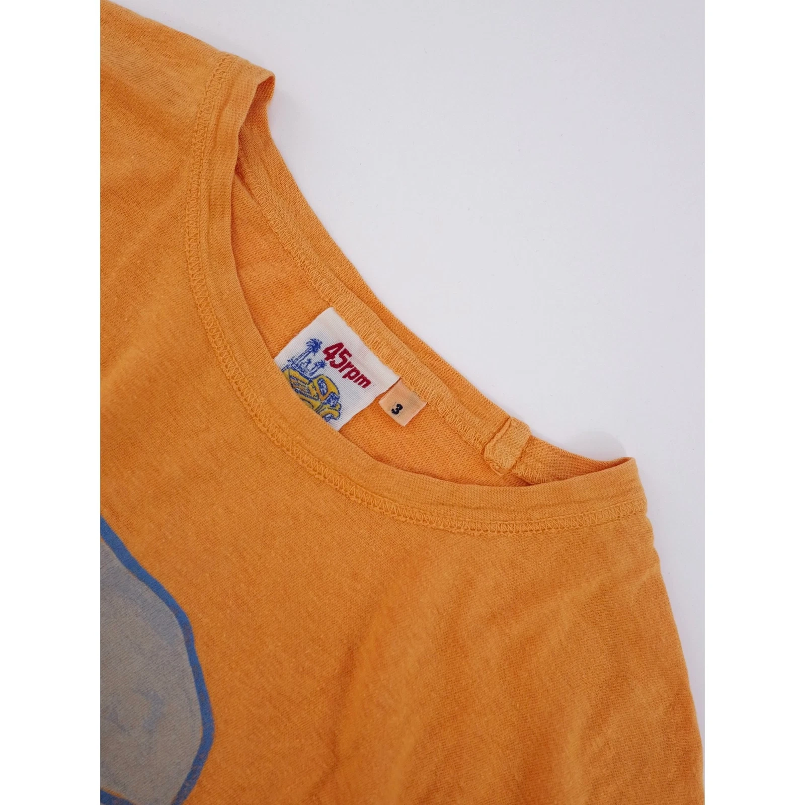 45RPM T-shirt Orange vintage, passéist — photo 4