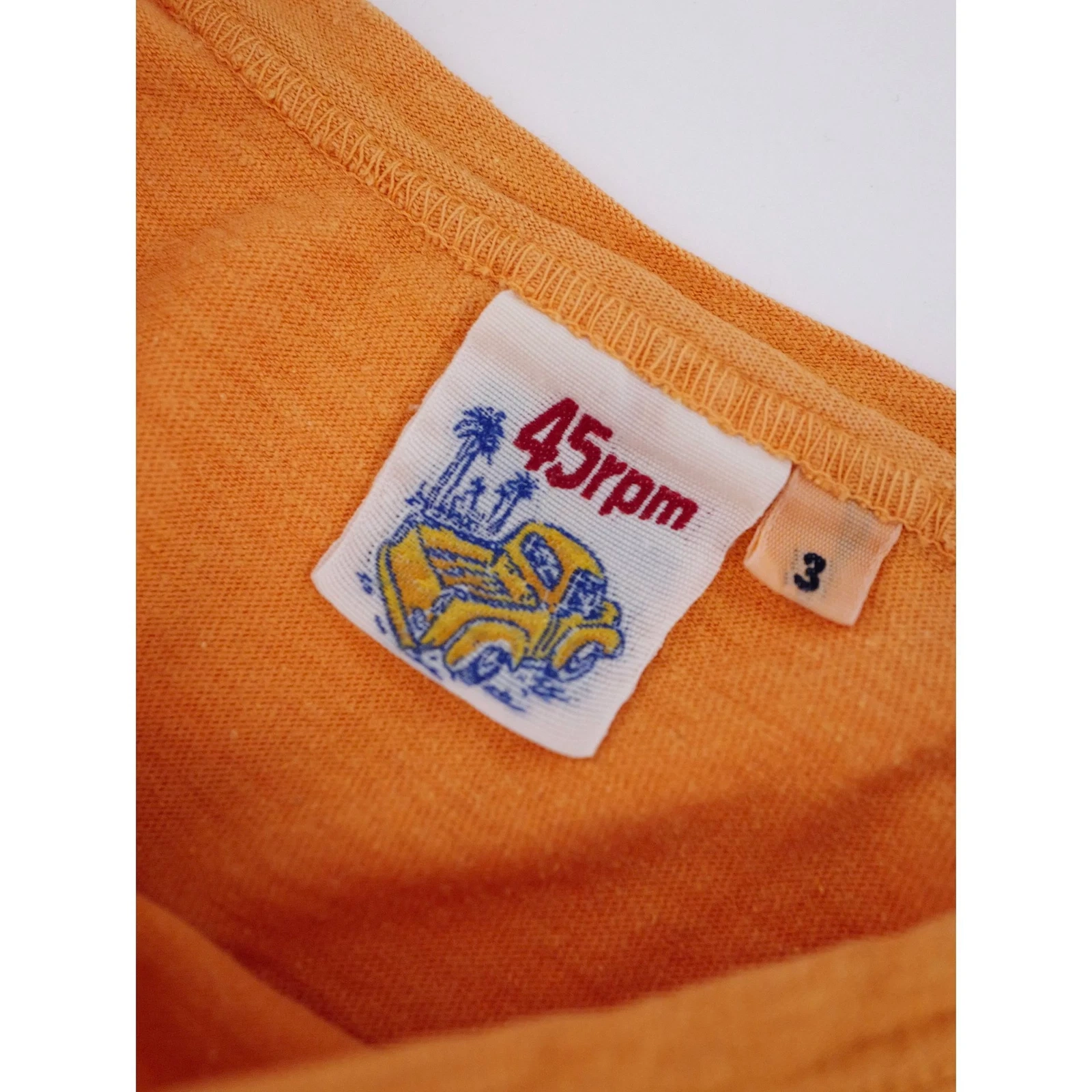 45RPM T-shirt Orange vintage, passéist — photo 5