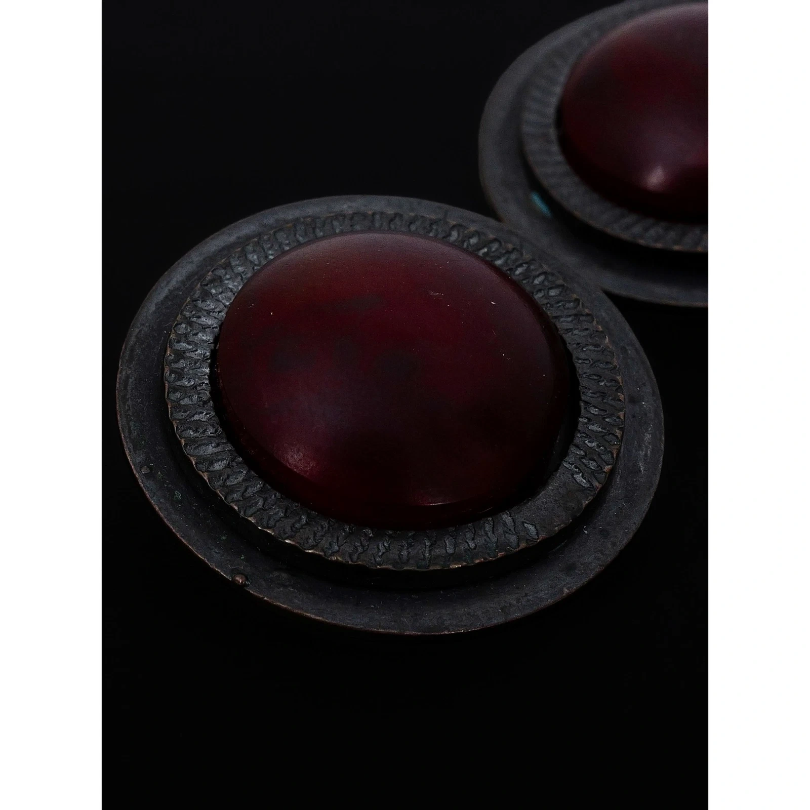 DIVERS Boucles d'oreilles Anthracite vintage, passéist — photo 4
