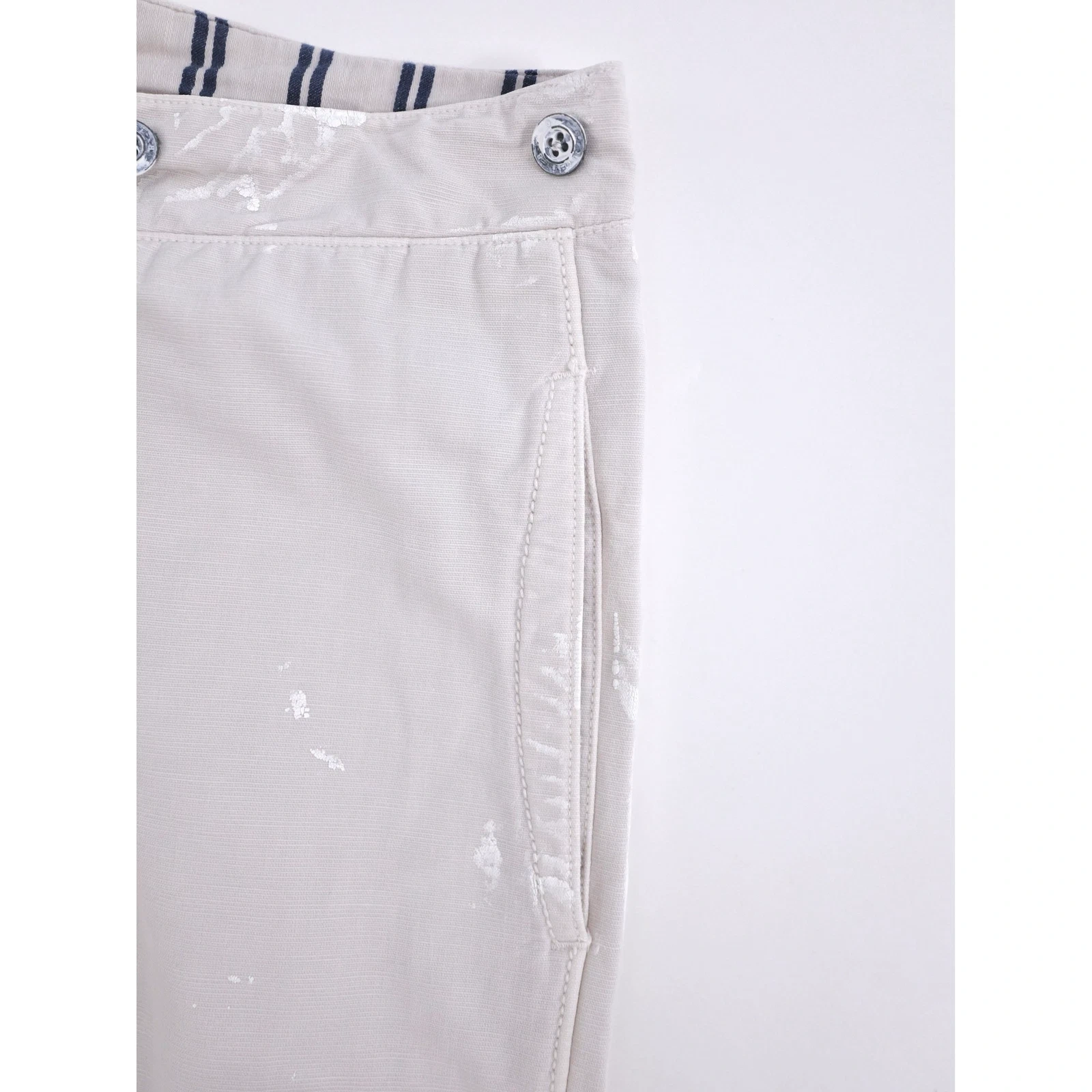 45RPM Pantalon large Beige vintage, passéist — photo 4