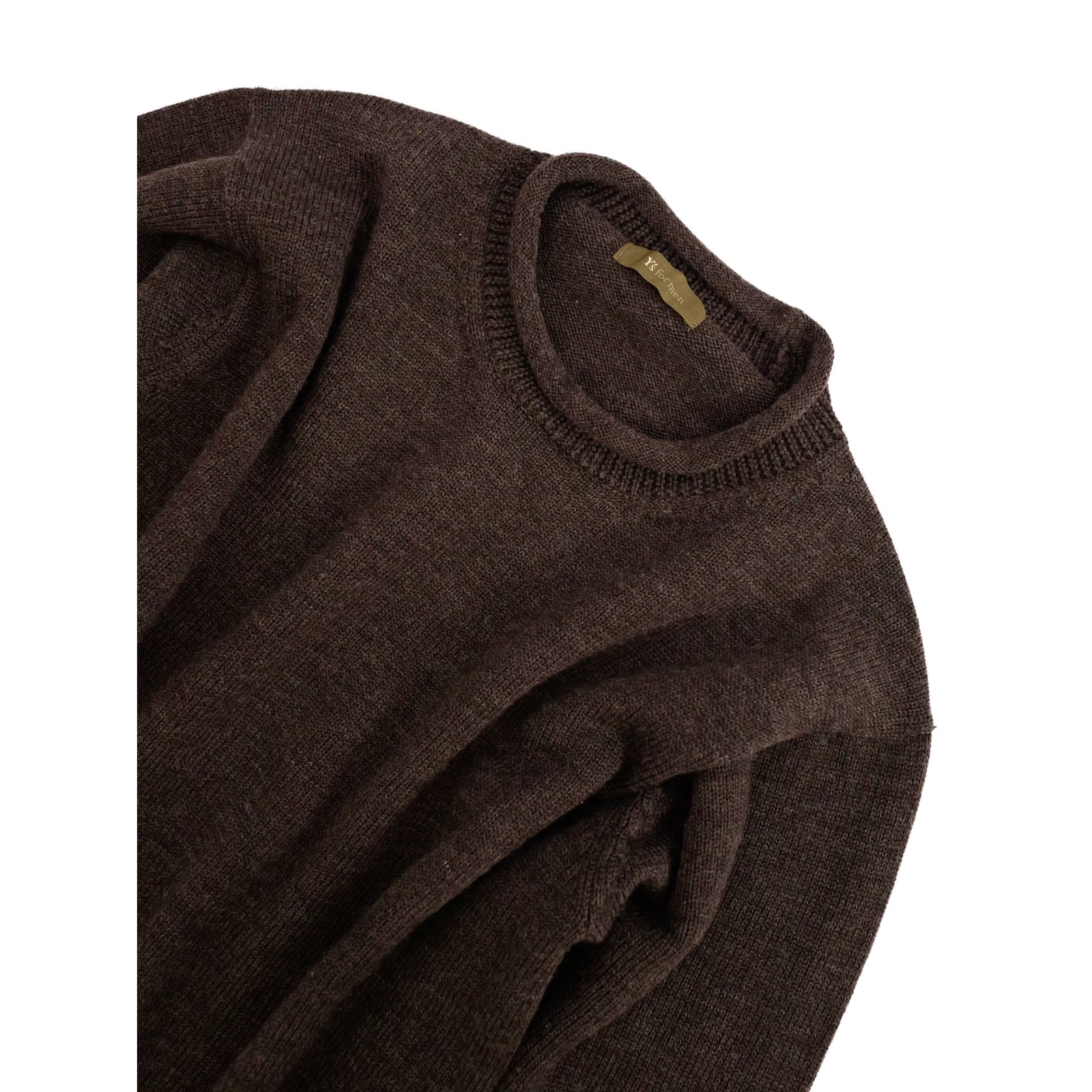 YOHJI YAMAMOTO Pull en laine Marron vintage, passéist — photo 2