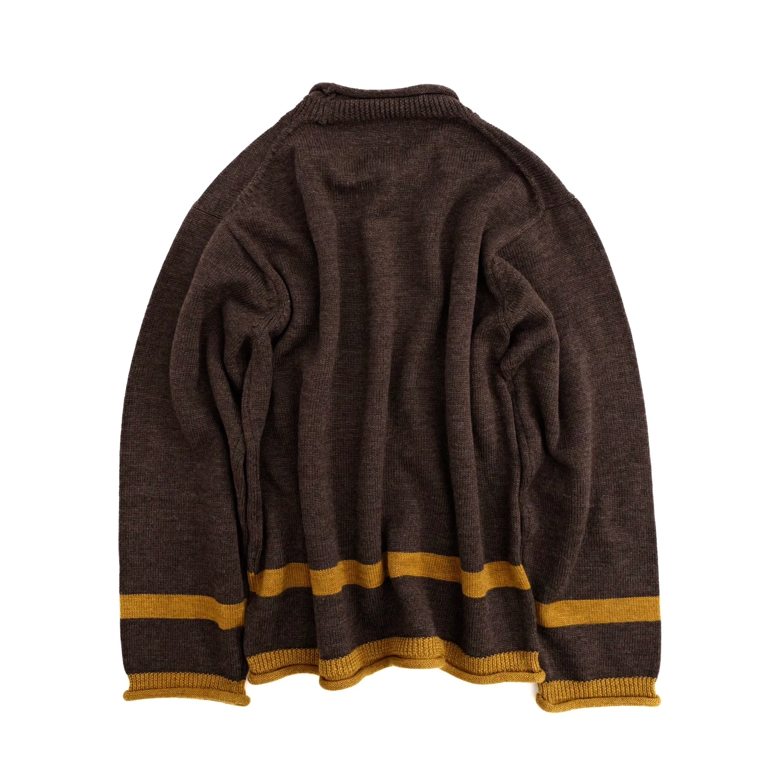 YOHJI YAMAMOTO Pull en laine Marron vintage, passéist — photo 12