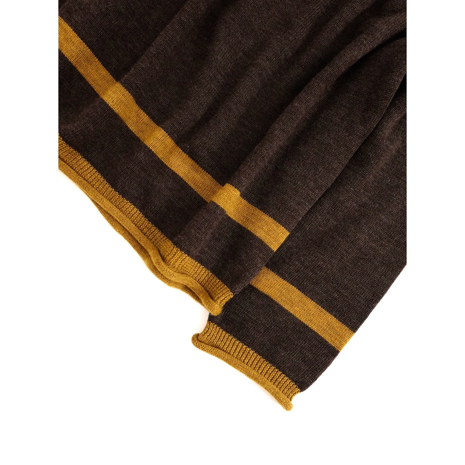 YOHJI YAMAMOTO Pull en laine Marron vintage, passéist — photo 3