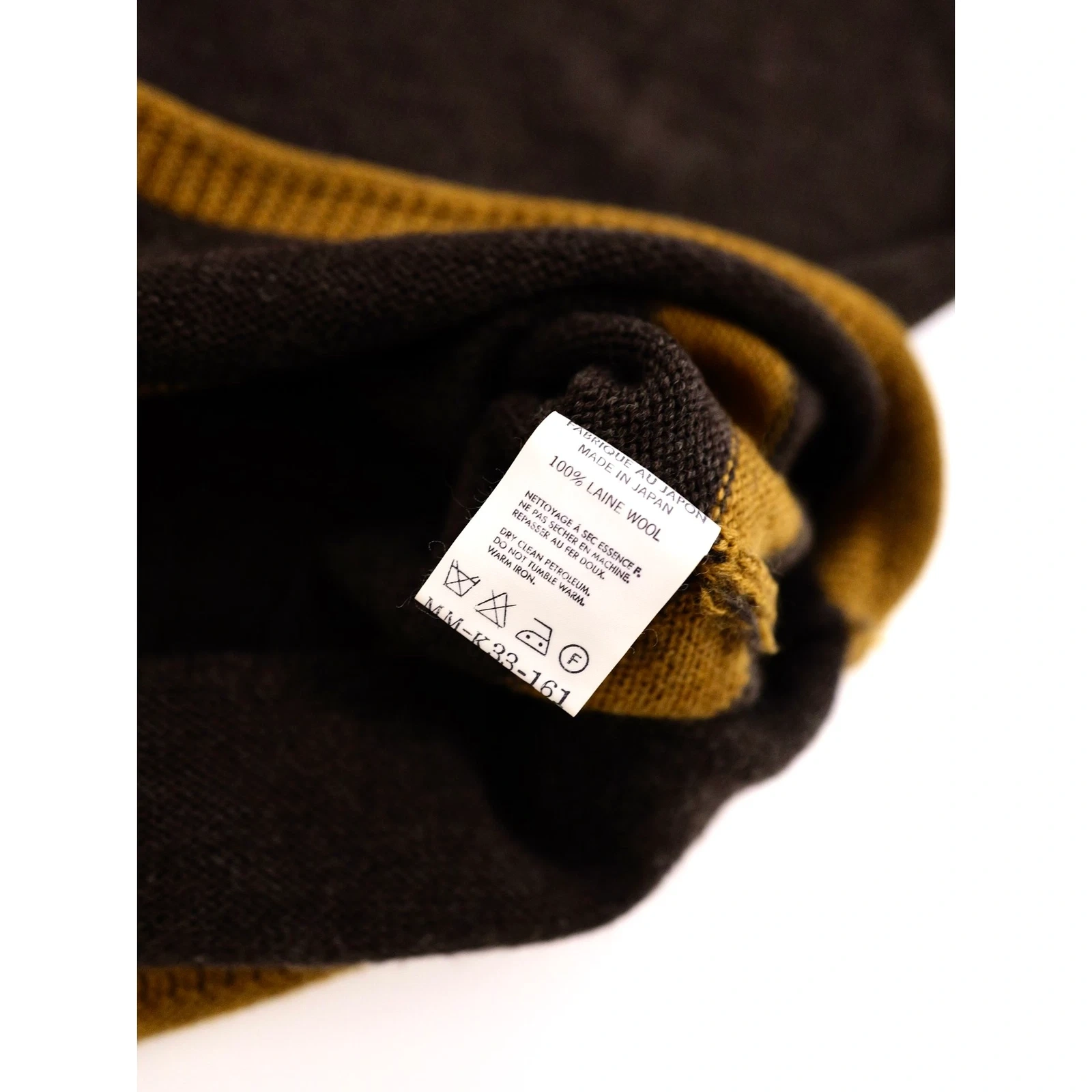YOHJI YAMAMOTO Pull en laine Marron vintage, passéist — photo 10