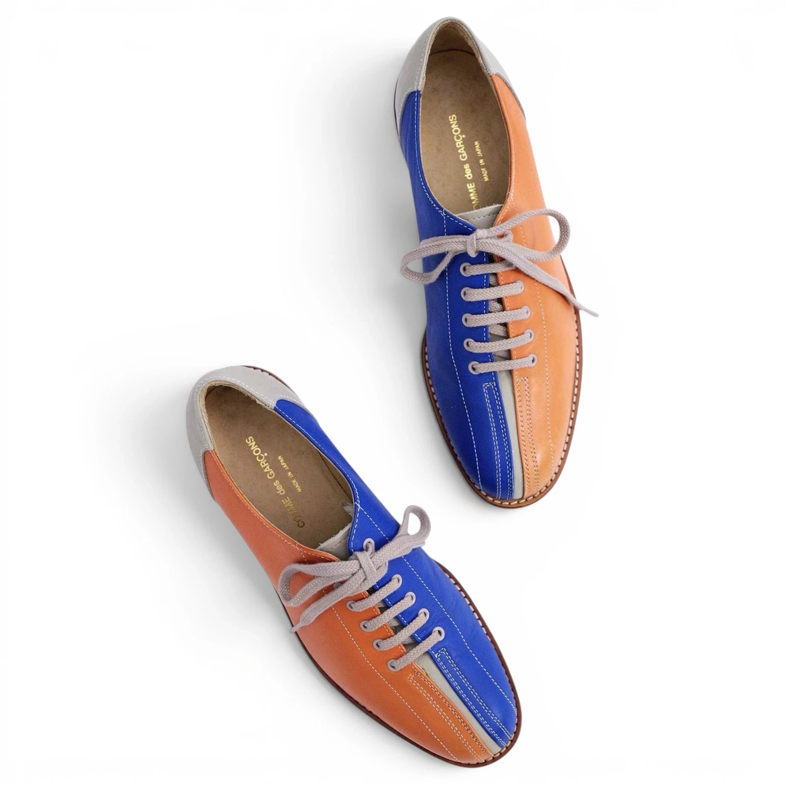 COMME DES GARÇONS Derbies en cuir Marine vintage, passéist — photo 1